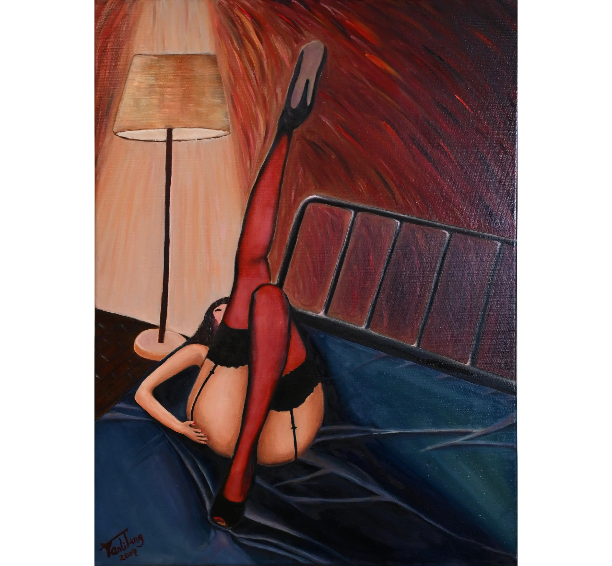 "One-million-happiness" , Oil on canvas, 24” X 18”, 2019