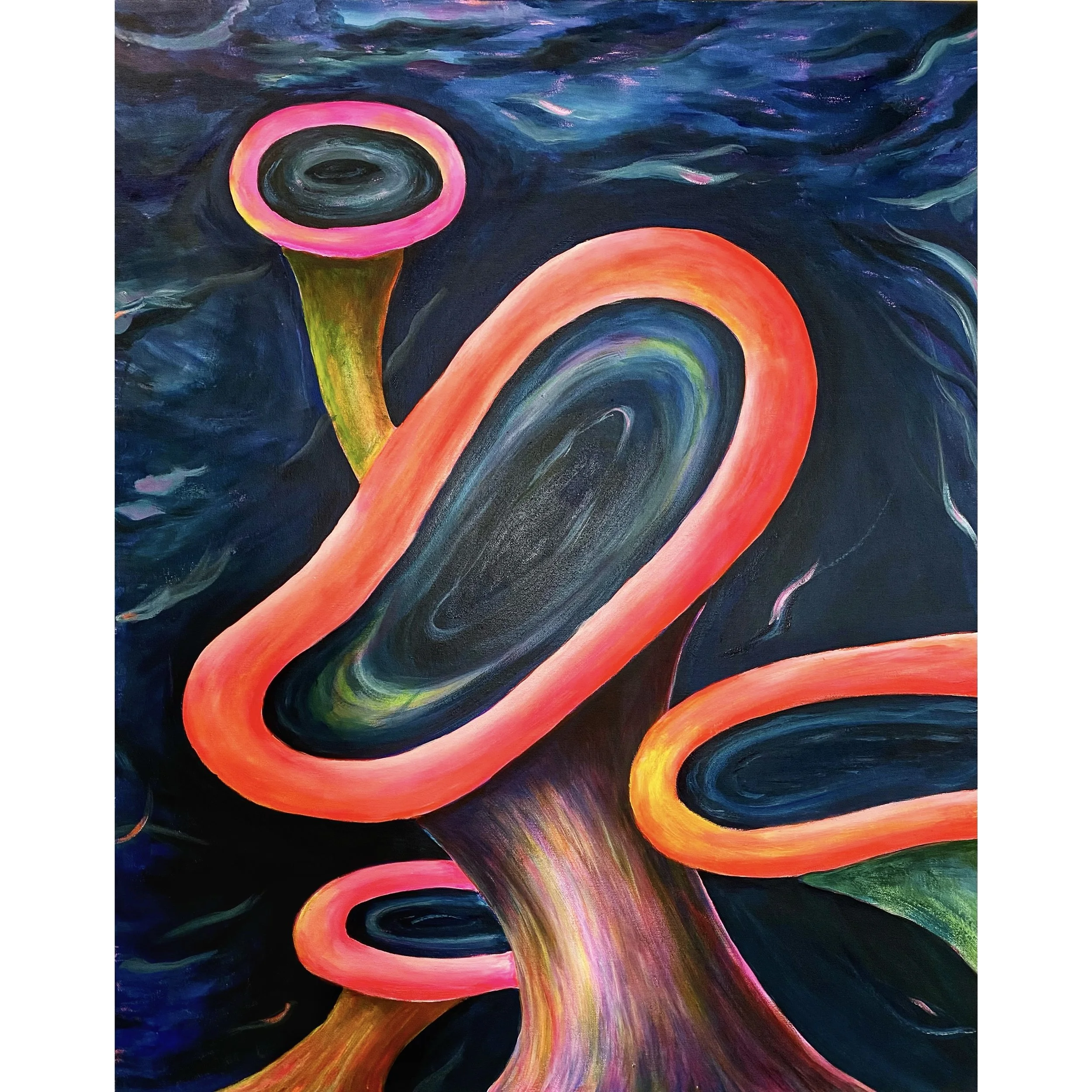 ‘Desire and struggle I’ Diptych, acrylic on canvas, 24” x 30”, 2022.