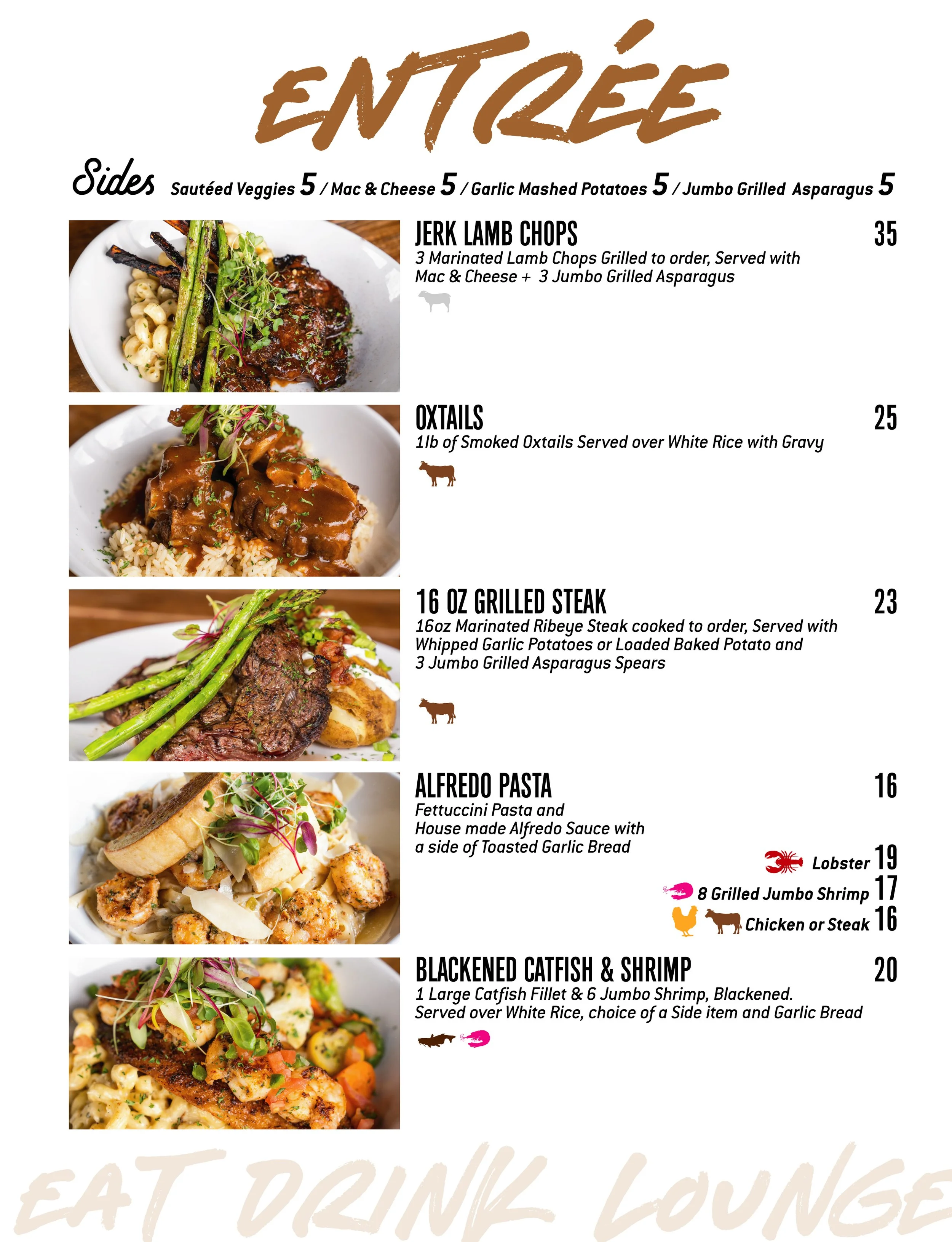 Galleria Menu — Prospect Park Houston