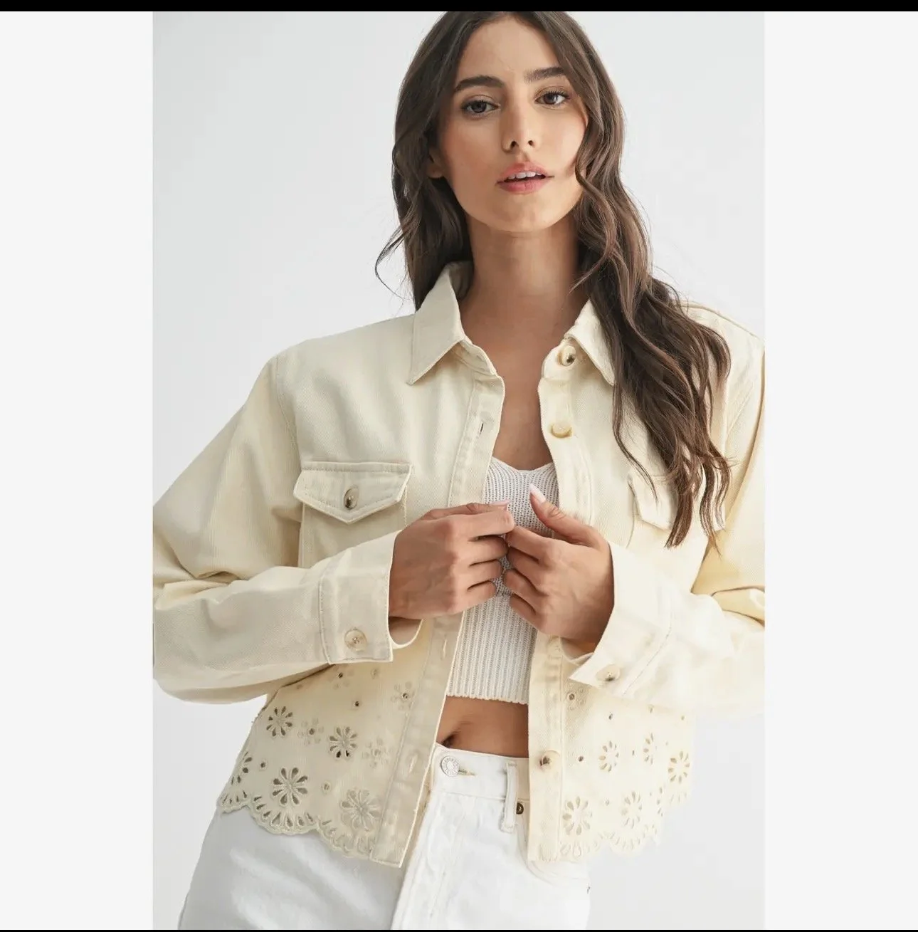 Eyelet Embroidered Jacket