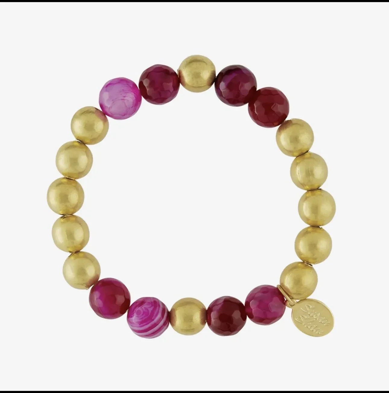 Fushia Agate Bracelet
