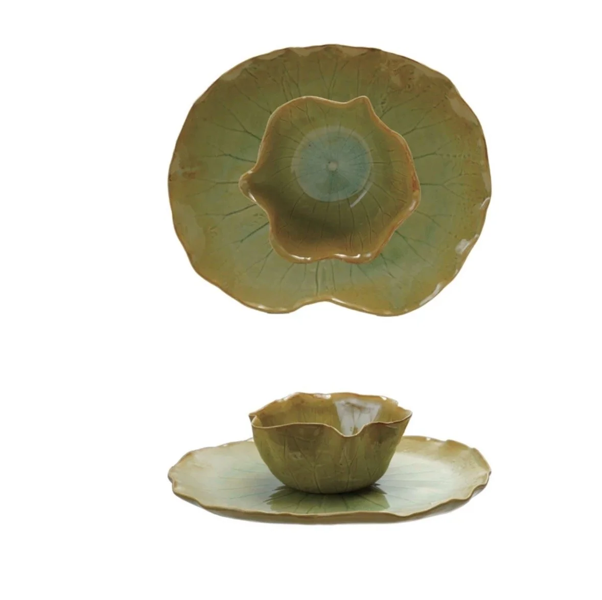 Stoneware Water Lily Set