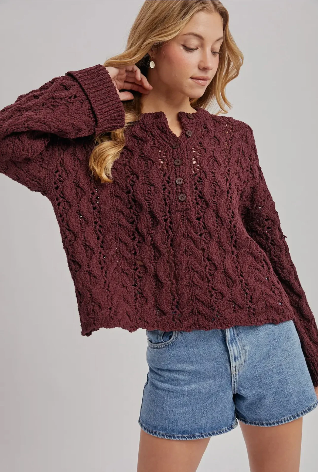 Half Button Down Sweater