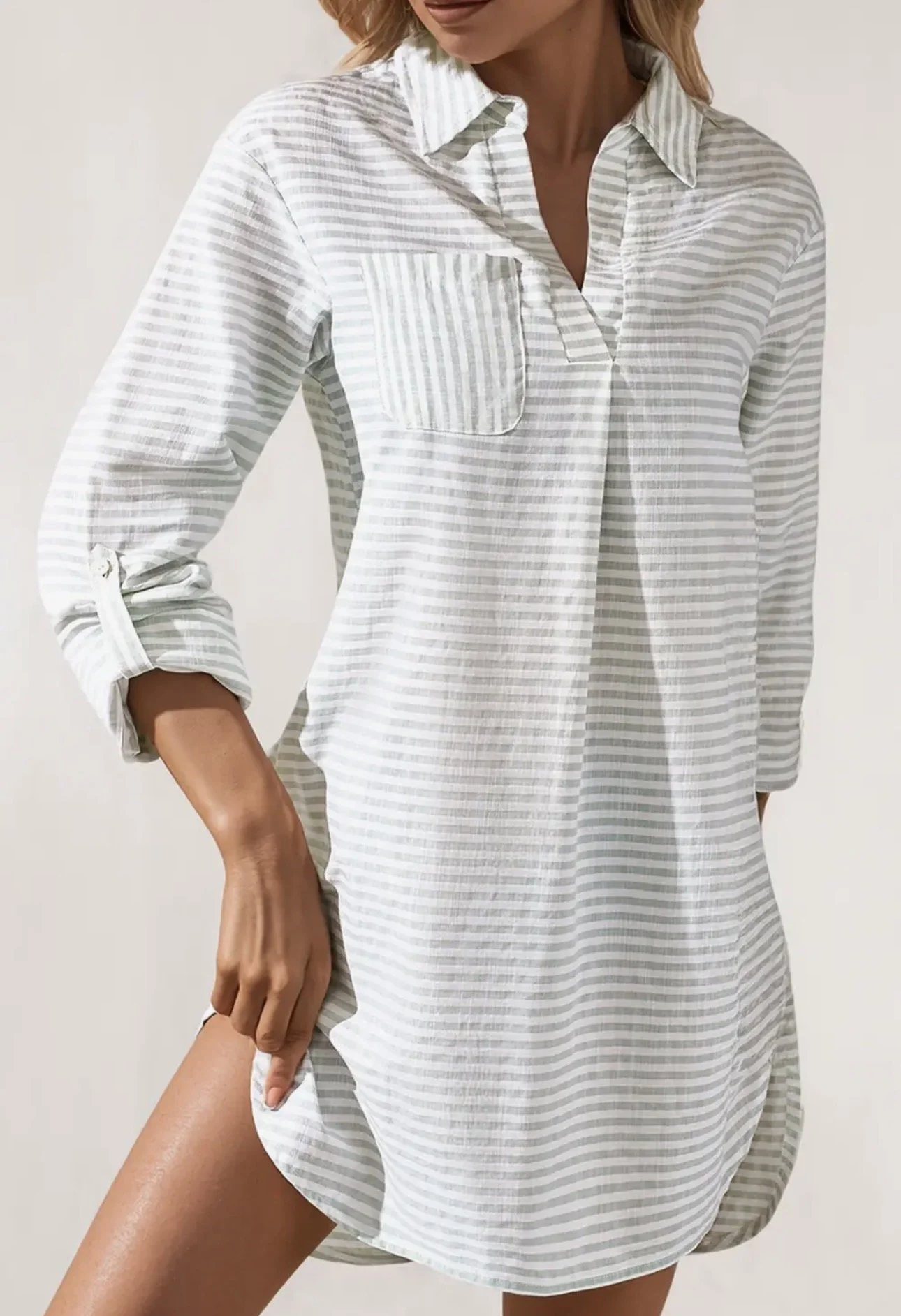 Striped Beach Cover up