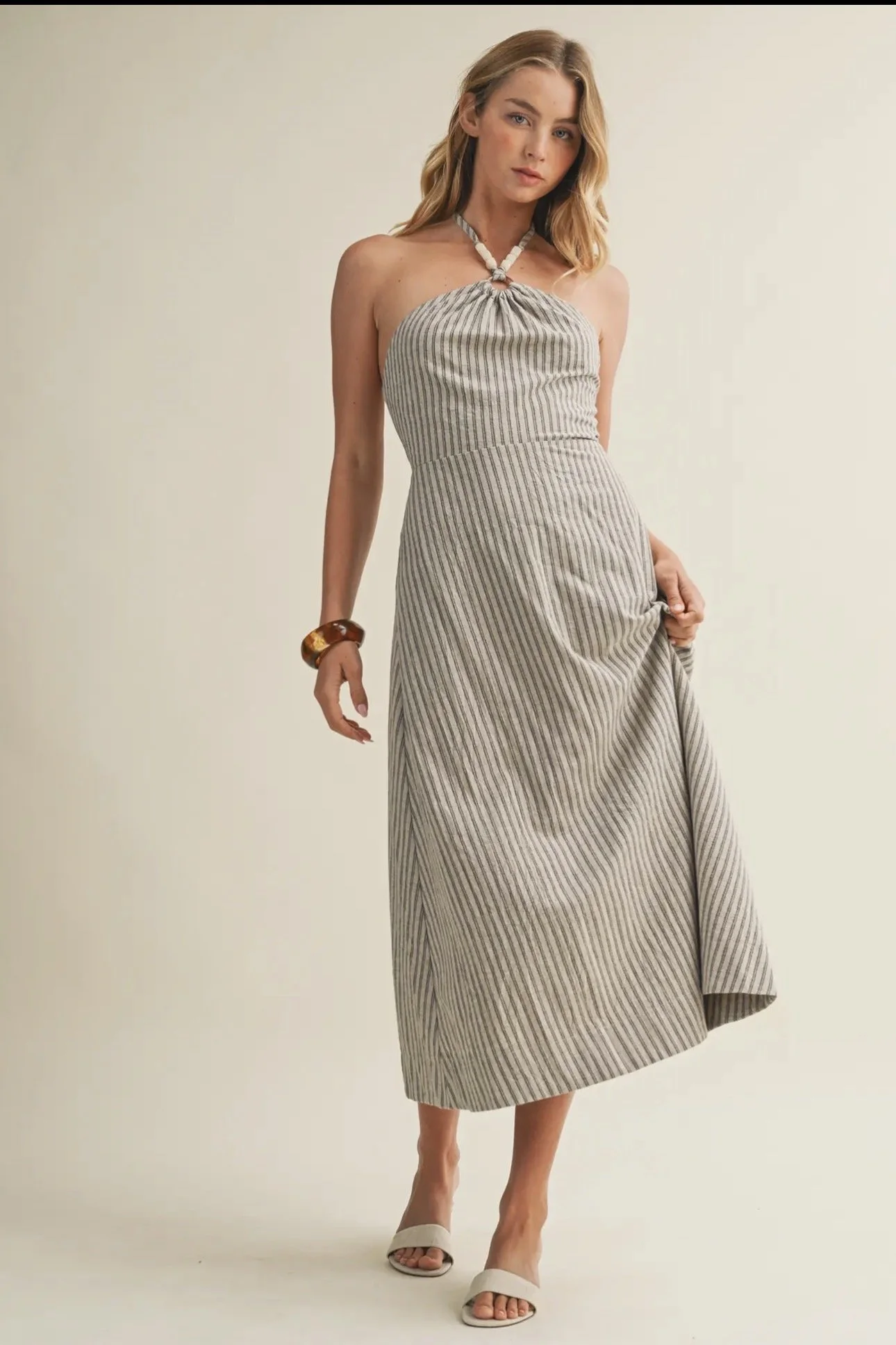 Beaded Halter Dress