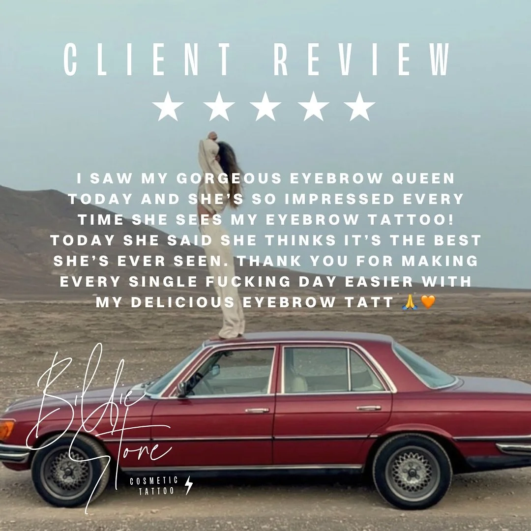 CLIENT REVIEWS 🥹❤️

TO BOOK:
www.billiestonetattoo.com.au
Info@billiestonetattoo.com.au 

#cosmetictattoo #perthbrows #browtattooing #perthcosmetictattoo #nanobrows #nanobrowtraining #microblading