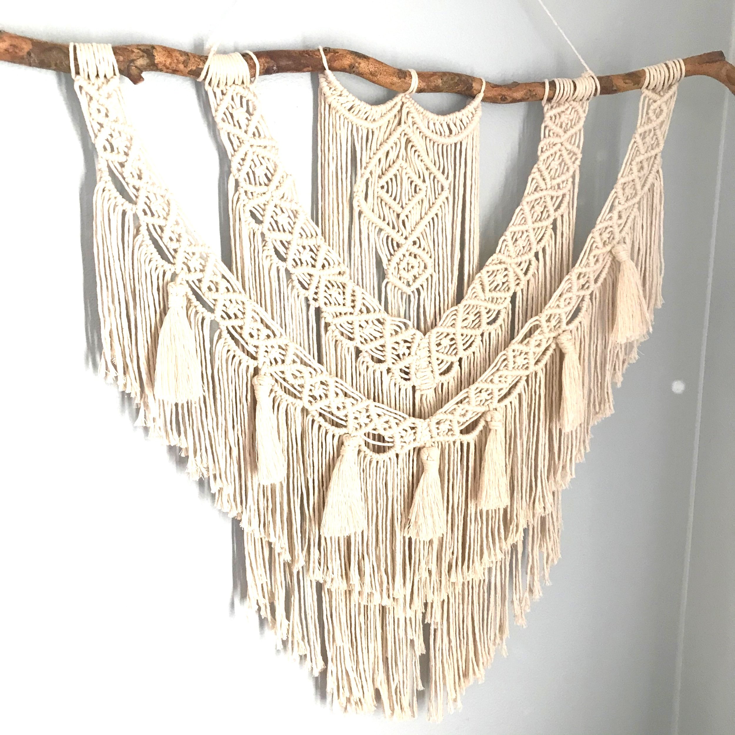 Large Tasseled Macrame Wall Hanging