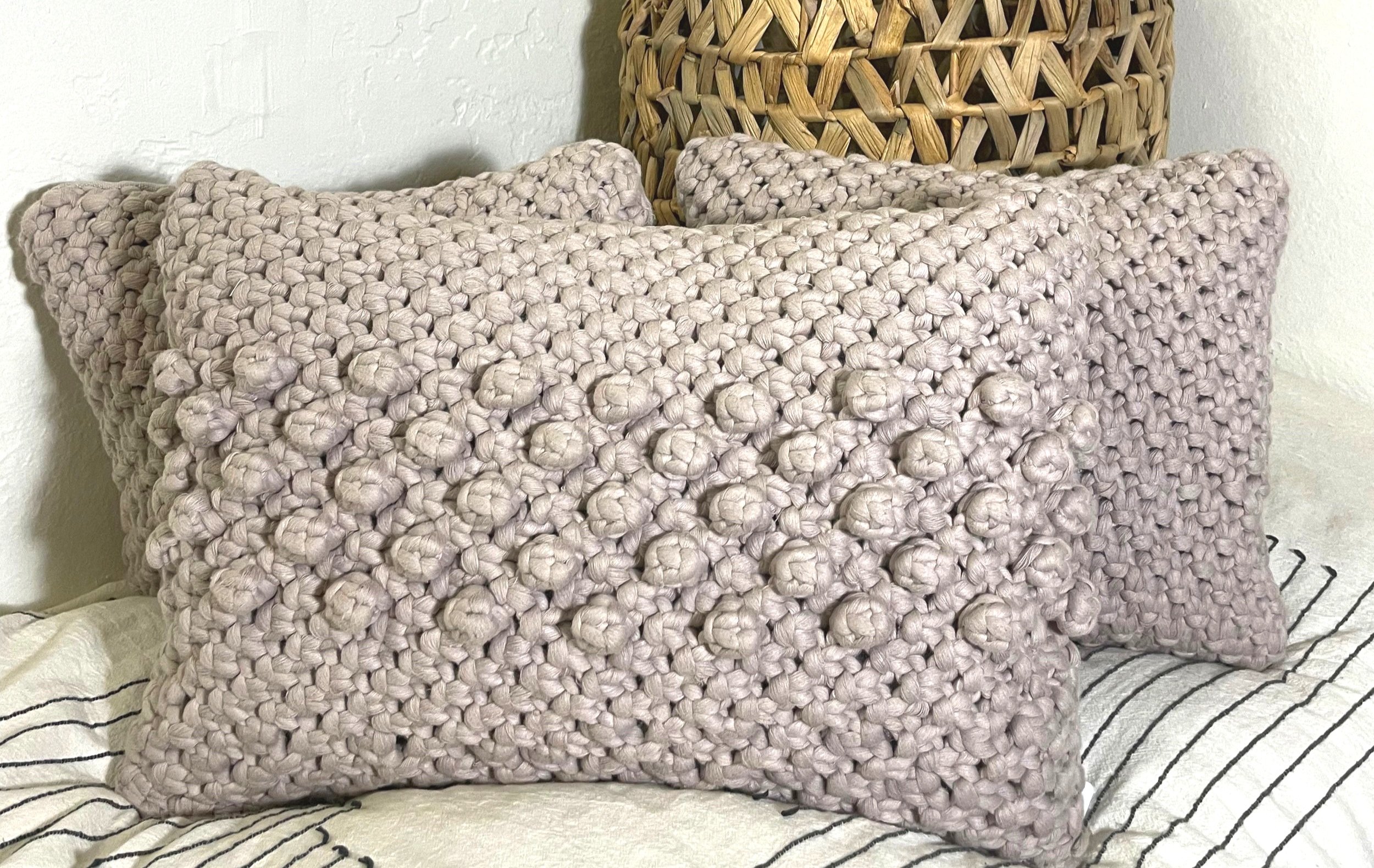 Set of 3 Macrame Pillows