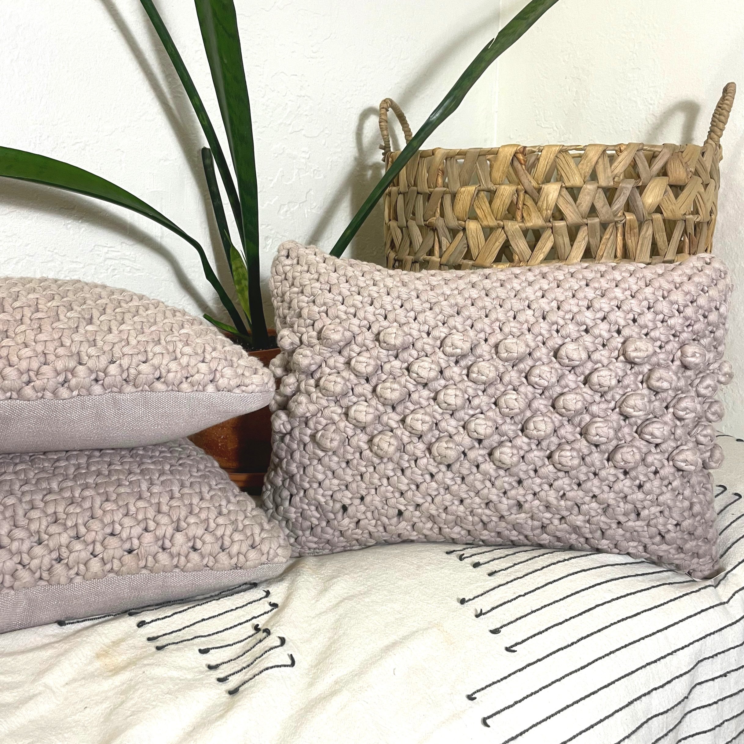Set of 3 Macrame Pillows