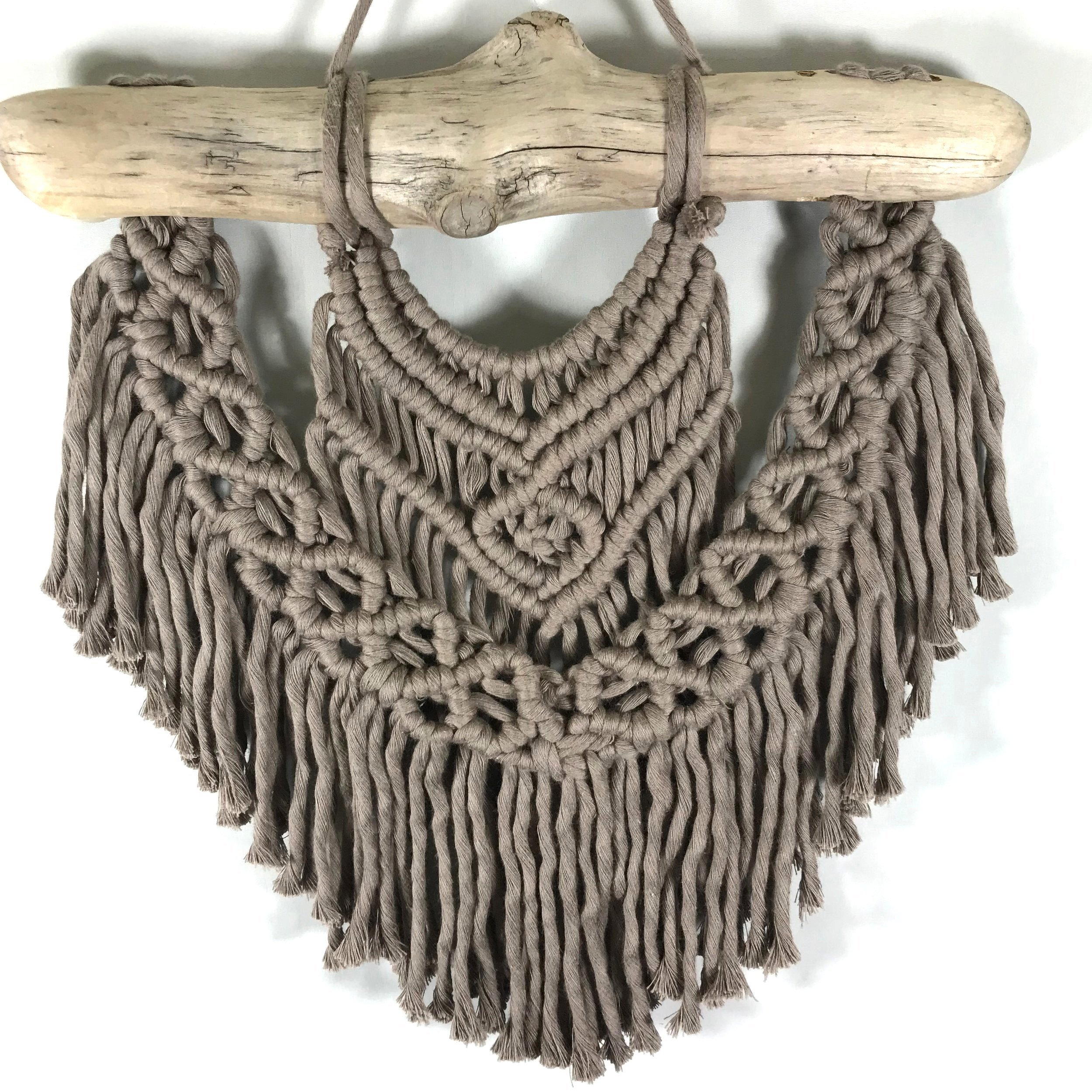 Small Storm Grey Macrame Wall Hanging