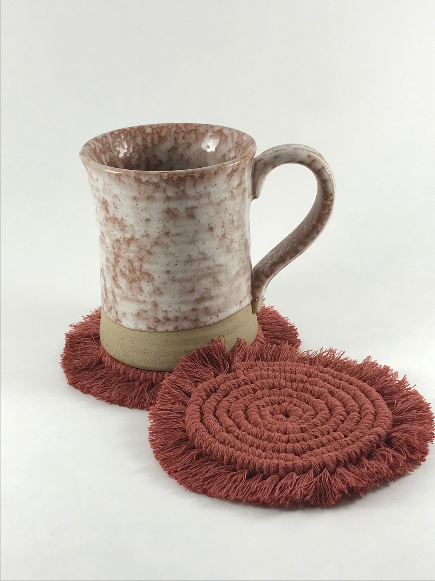 Rosewood Macrame Coasters