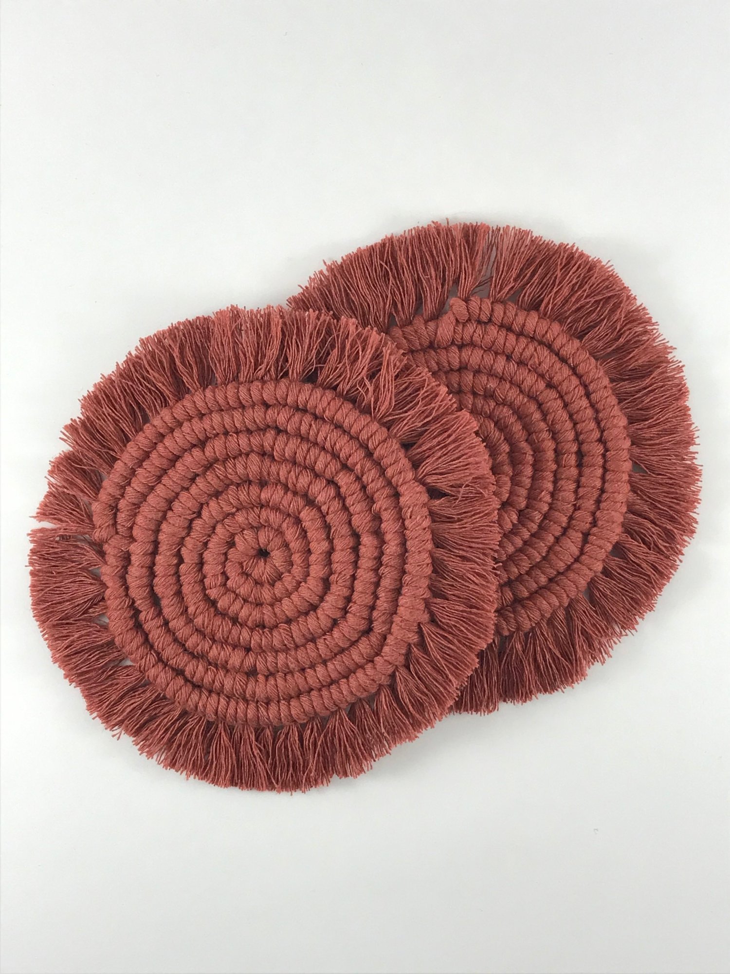 Rosewood Macrame Coasters