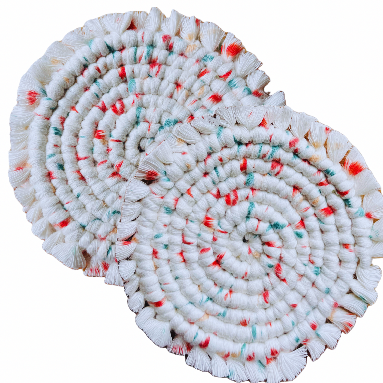 Round Confetti  Coasters (Set of 2 )