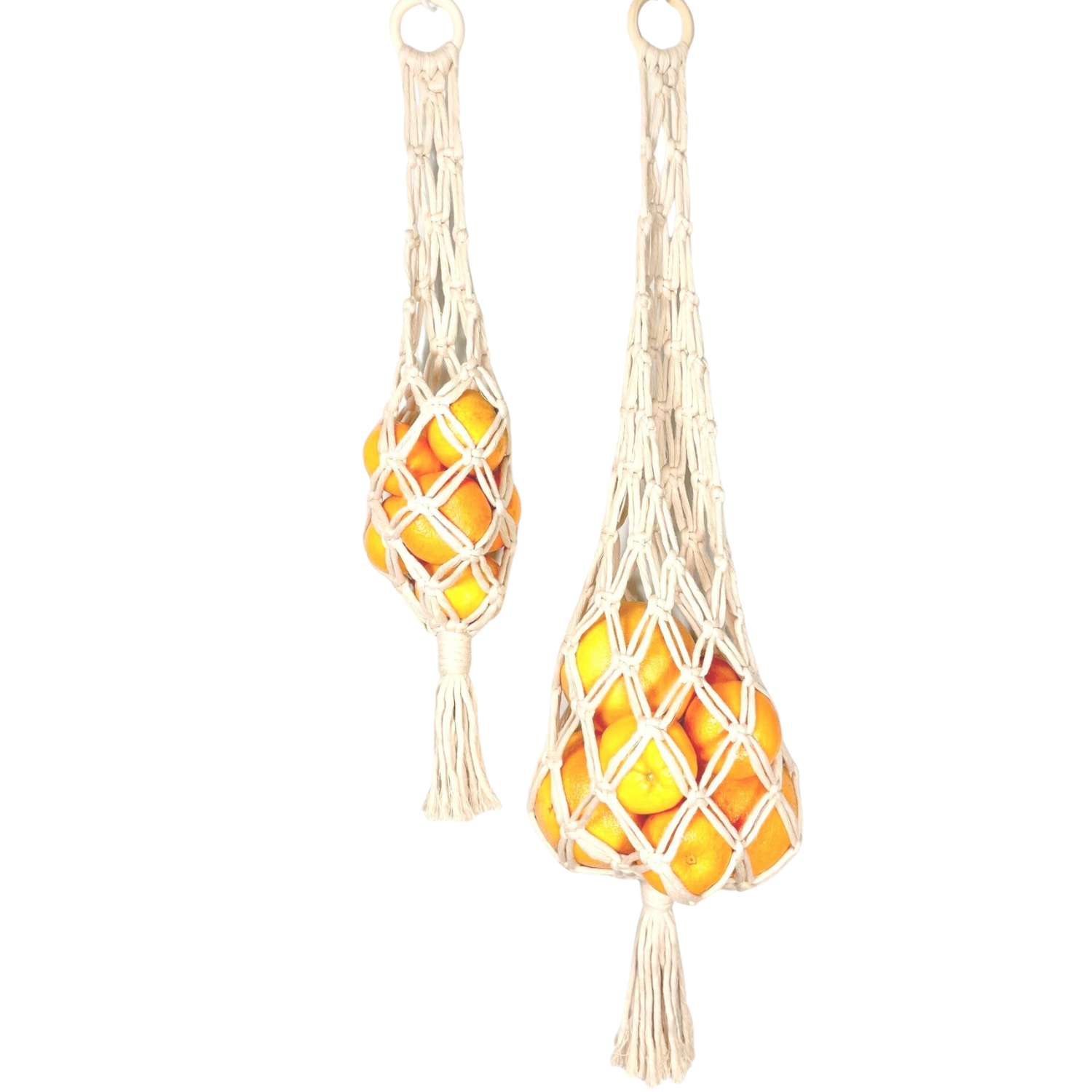Hanging Fruit & Veggie Bags (Crème)