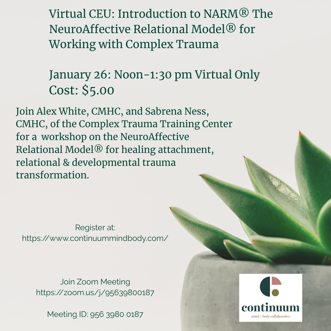 CEU Event: Intro to NeuroAffective Relational Model® for Healing Trauma (1.5 CEUs Pending)