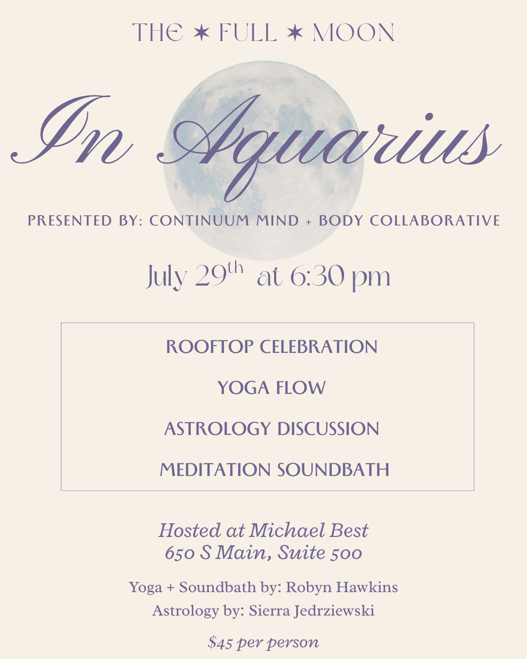 Sunset Full Moon Yoga Flow, Soundbath & Astrology