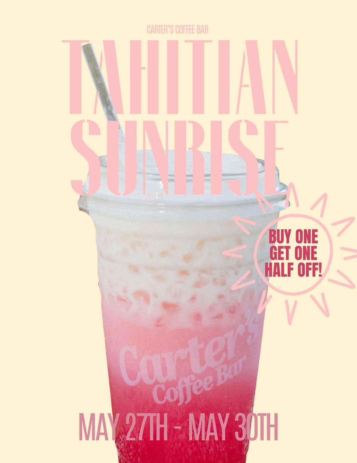 ☀️HELLO SUMMER! And hello to getting a Tahitian Sunrise BOGO deal!!!☀️👏🏻🌸

Starting today through Saturday!
