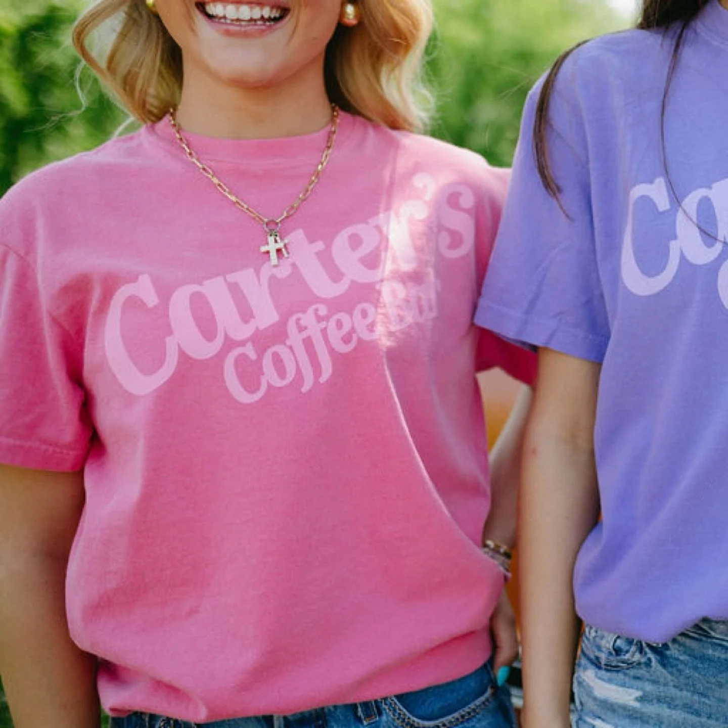 It&rsquo;s t-shirt season ya&rsquo;ll!!!👏🏻🤩

Just in our new summer tees available at all of our locations!

Comes in comfort color brand in pink, purple, brown, and coral/orange colors! Sizes S-3XL.