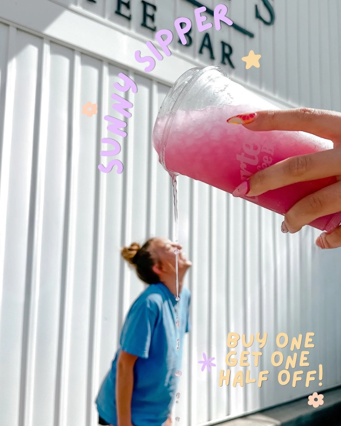 Sunny Sipper is 😋 &amp; if you grab one, you can get another one half off today until tomorrow!!! 🥳