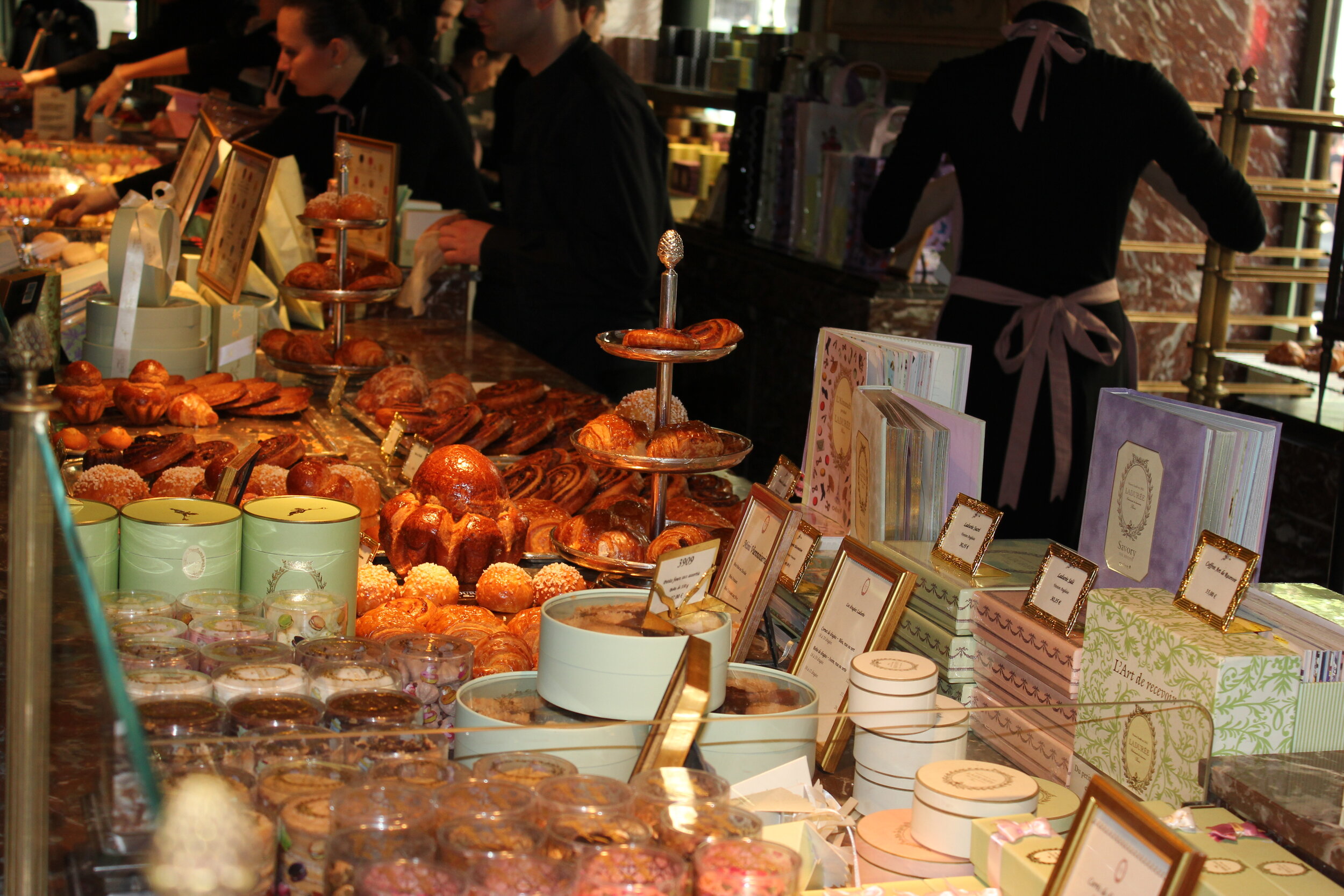  (Expensive) baked goods at the Ladurée bakery in Paris 