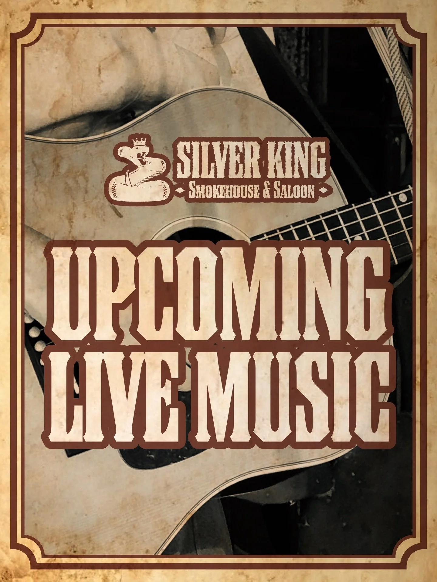 Who&rsquo;s ready to listen to some sweet tunes? 🎶

Check out our line up for upcoming live shows here at Silver King!

3/15 Joe Baker - Starting at 2pm
3/22 Place to land - Starting at 2pm
3/28 Place to land - Starting at 3pm
3/29 Little Jane - Sta