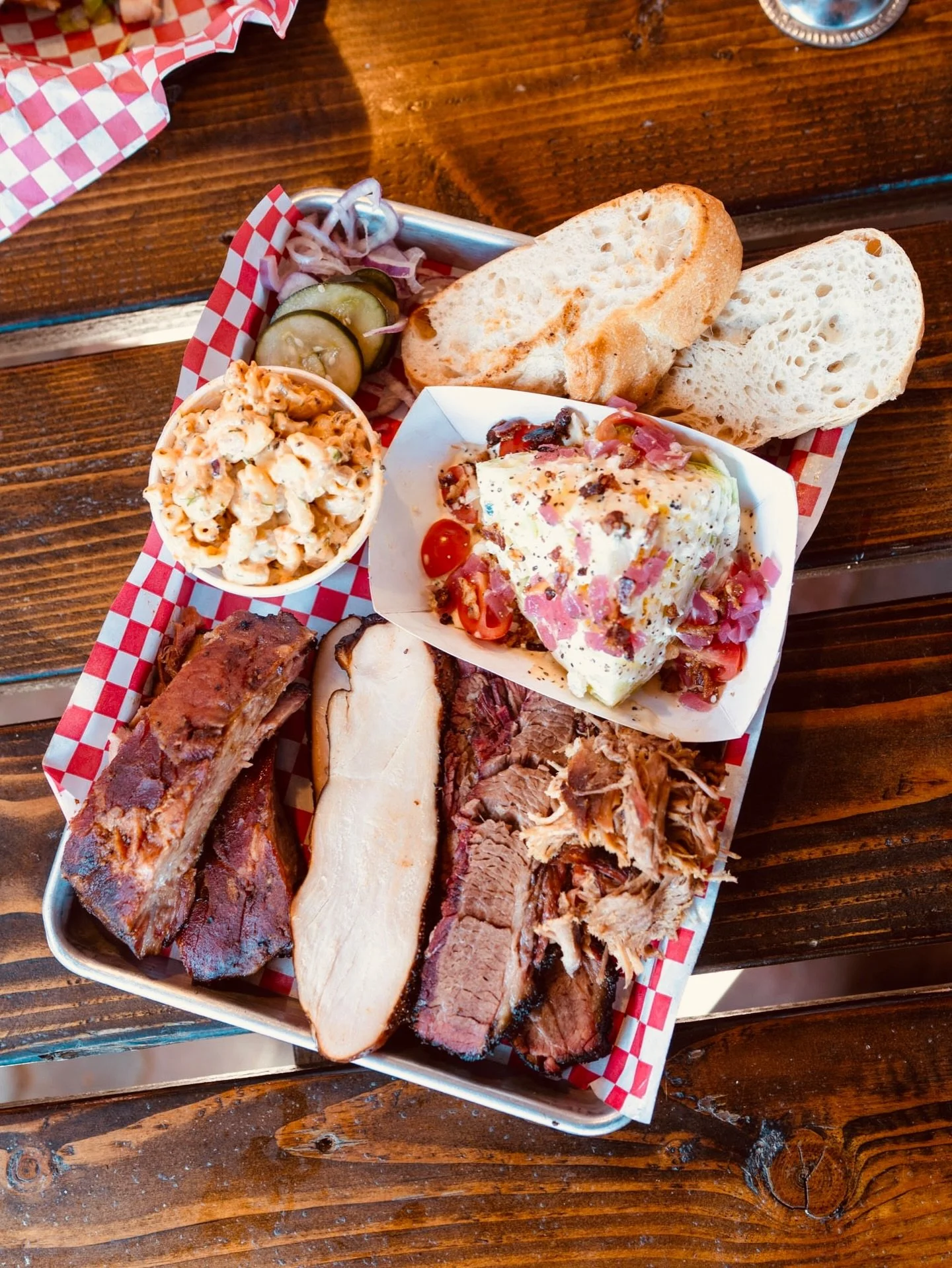 Looking to sample all of our smoked meats?

Be sure to snag yourself &lsquo;The King&rsquo;s Plate&rsquo; as it comes with all 4 of our meat options (Ribs, Turkey, Brisket &amp; Pork Butt) It&rsquo;s the best bang for the buck!

Lookin for something 