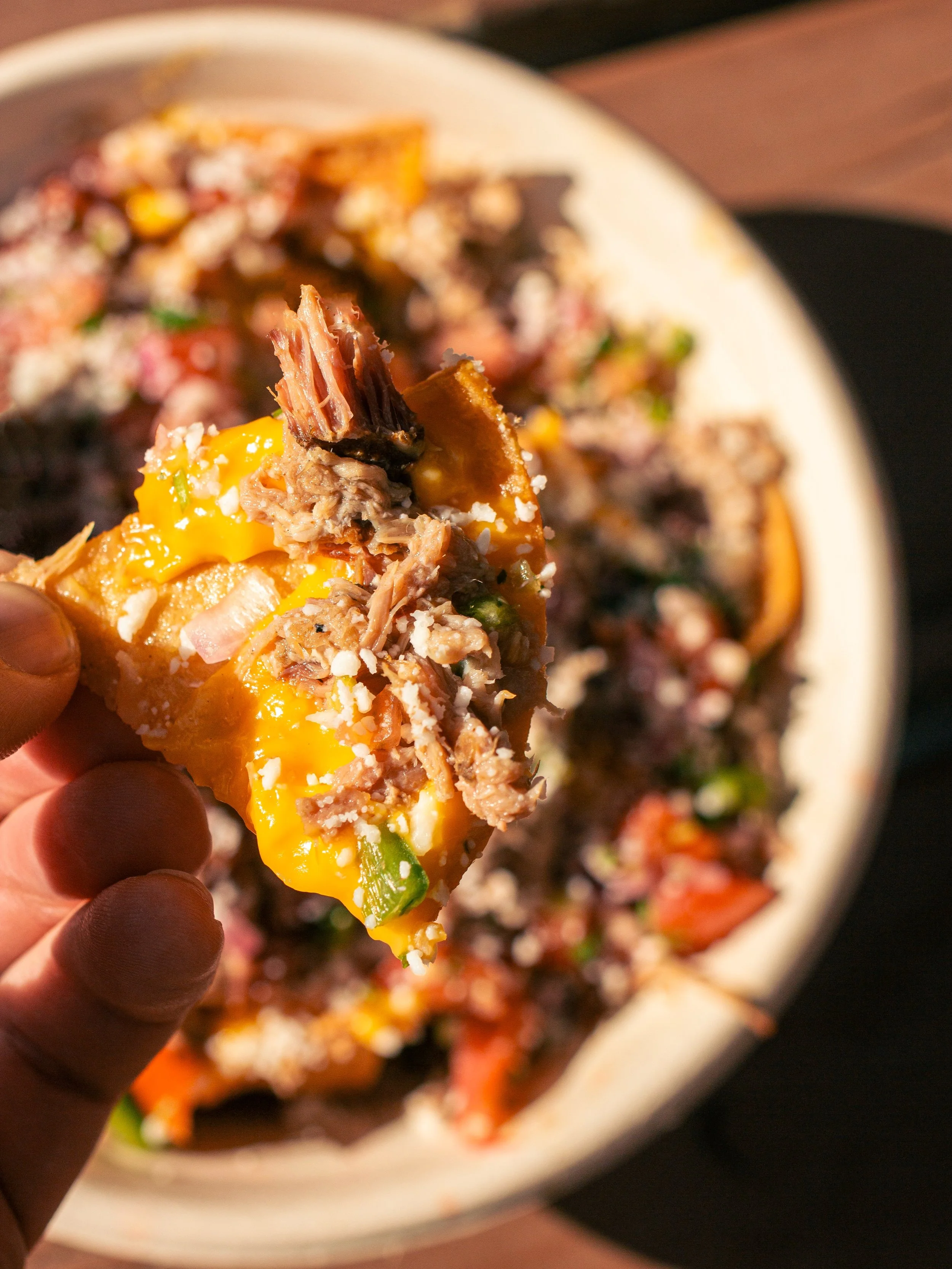 Nice day for a dip

Into our BBQ Pork Nachos of course! Treat yourself to our house made tortilla chips, topped off with cheese sauce, lime crema and pico 😋

Come start your weekend off right with some good eats and happy hour drinks (Friday&rsquo;s