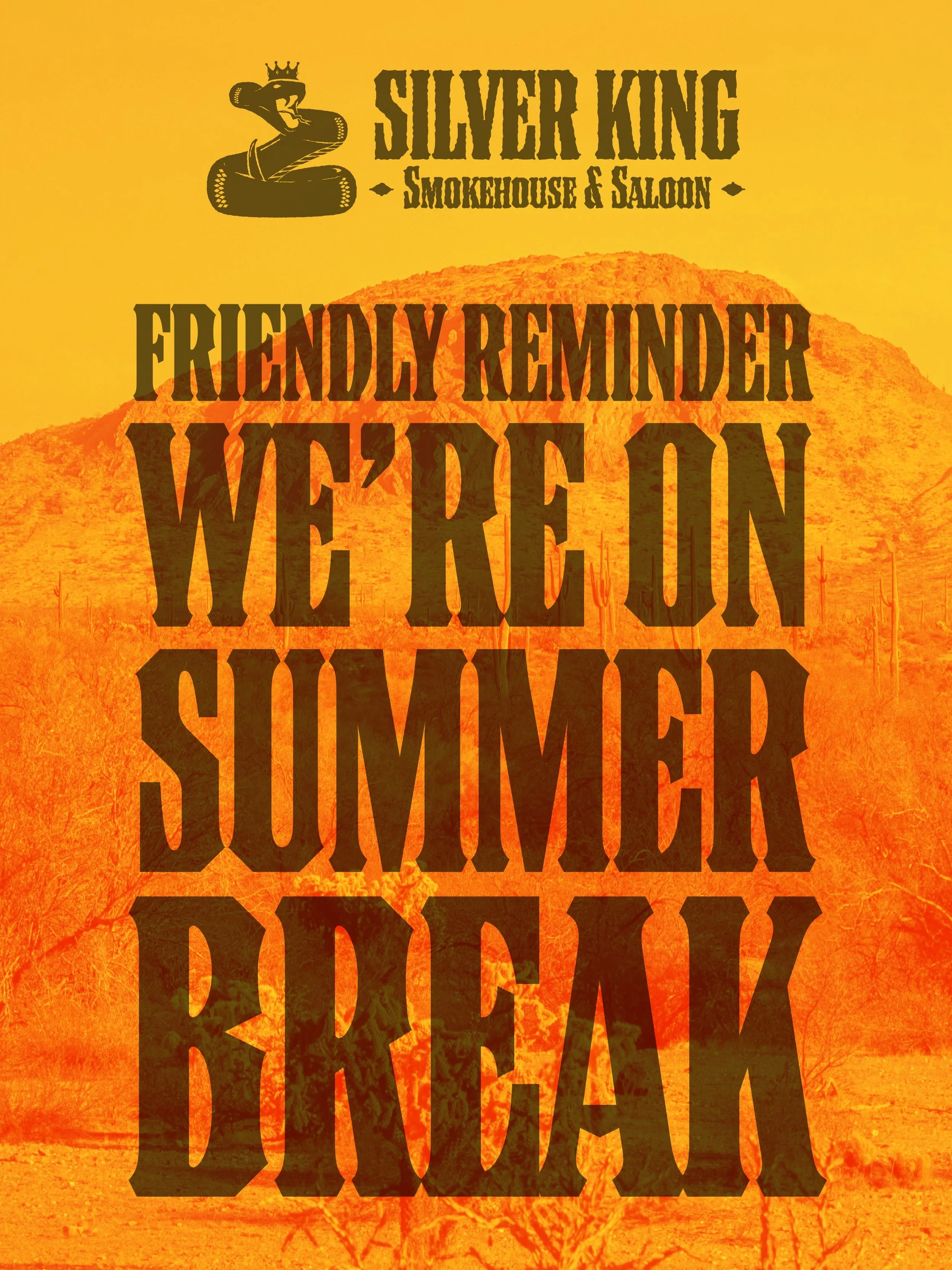 Just wanted to give a friendly reminder

We&rsquo;re still on Summer Break but will back soon! We&rsquo;ll be sure to let you know when we&rsquo;re back