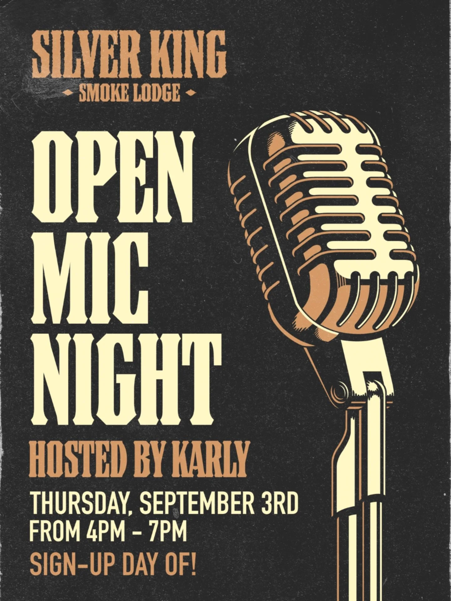 Almost time for our open mic night!🎙️

Calling all you local musicians! If you wanna play now&rsquo;s your chance 🎶 Your hostess Karly (@karlybrewermusic) will be here for sign ups, playing will be from 4pm - 7pm, so don&rsquo;t miss out!

Don&rsqu
