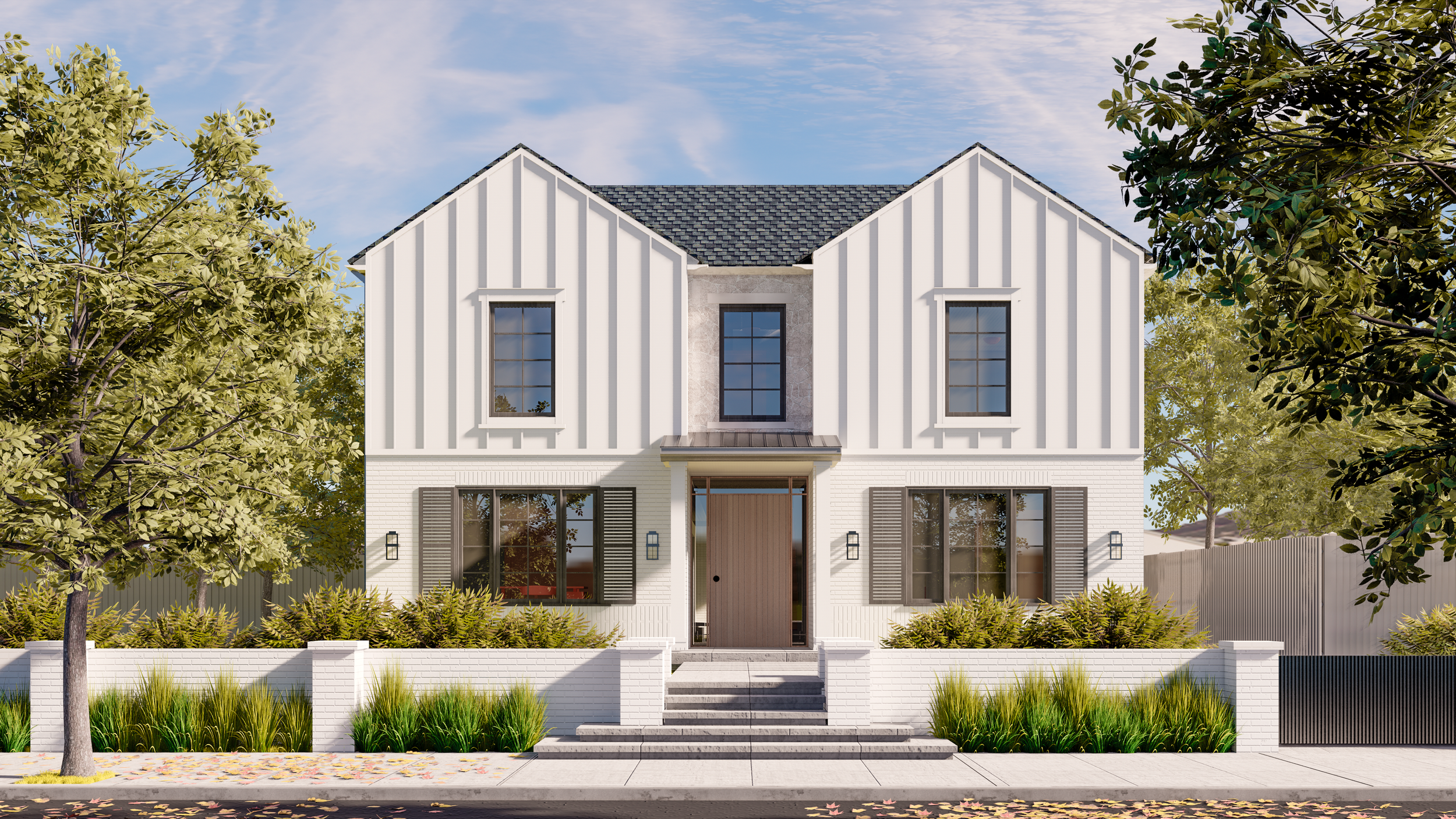 Pacific Palisades Fire Rebuild Front Elevation