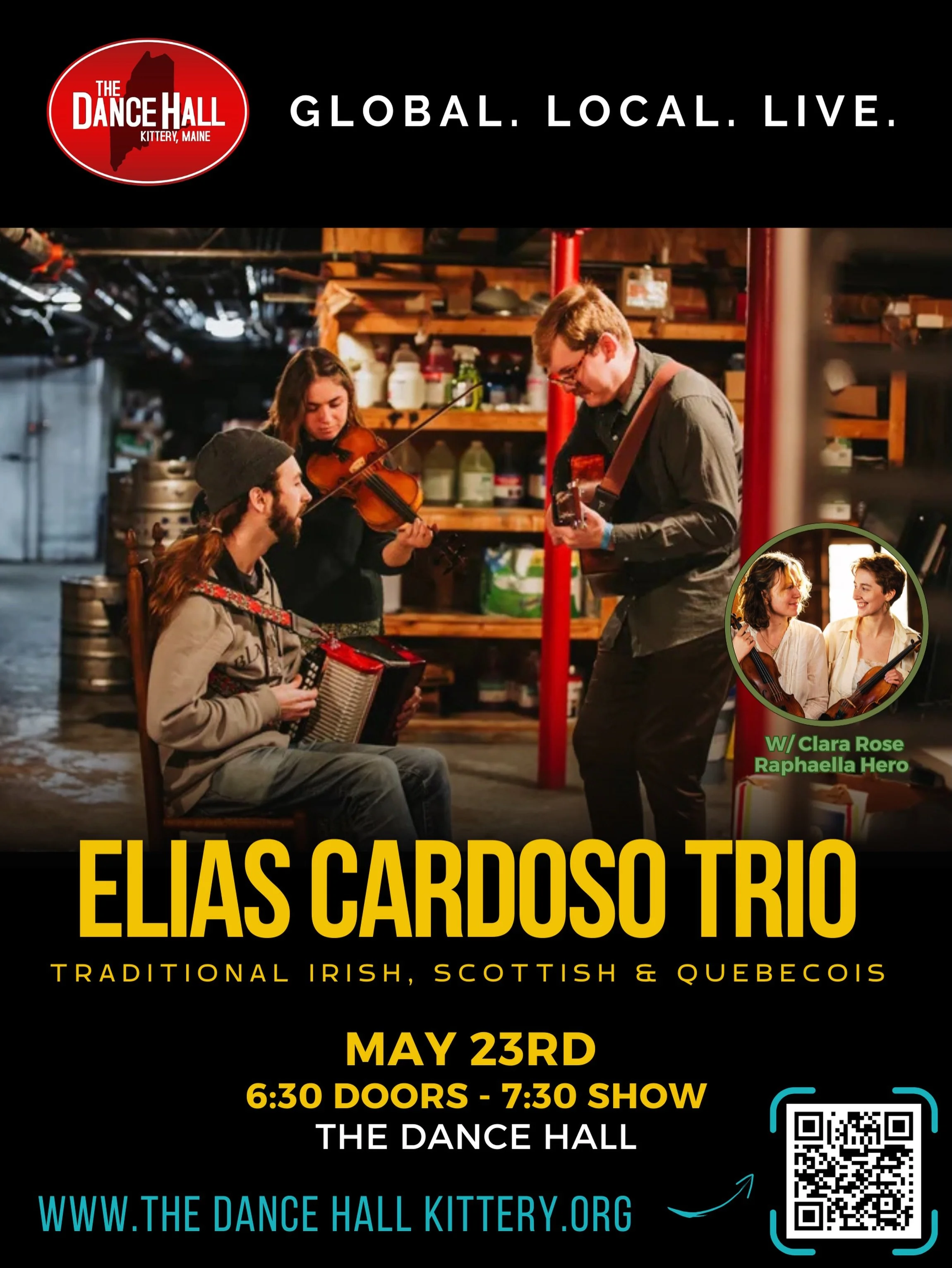 ❤️🎻❤️ Saturday May 23rd we will co-bill at @thedancehallkittery!! Delighted to be joining forces with the amazing @eliascardosomusic and @mr.dadgad for this special show. Tickets links are in my bio as well as on The Dance Hall&rsquo;s website!

May