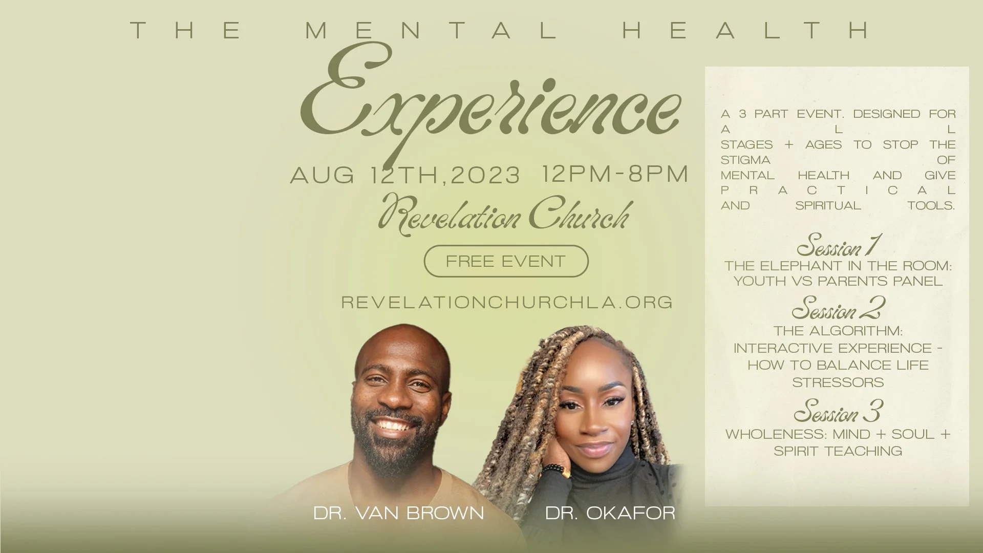EVENTS — REVELATION CHURCH LA