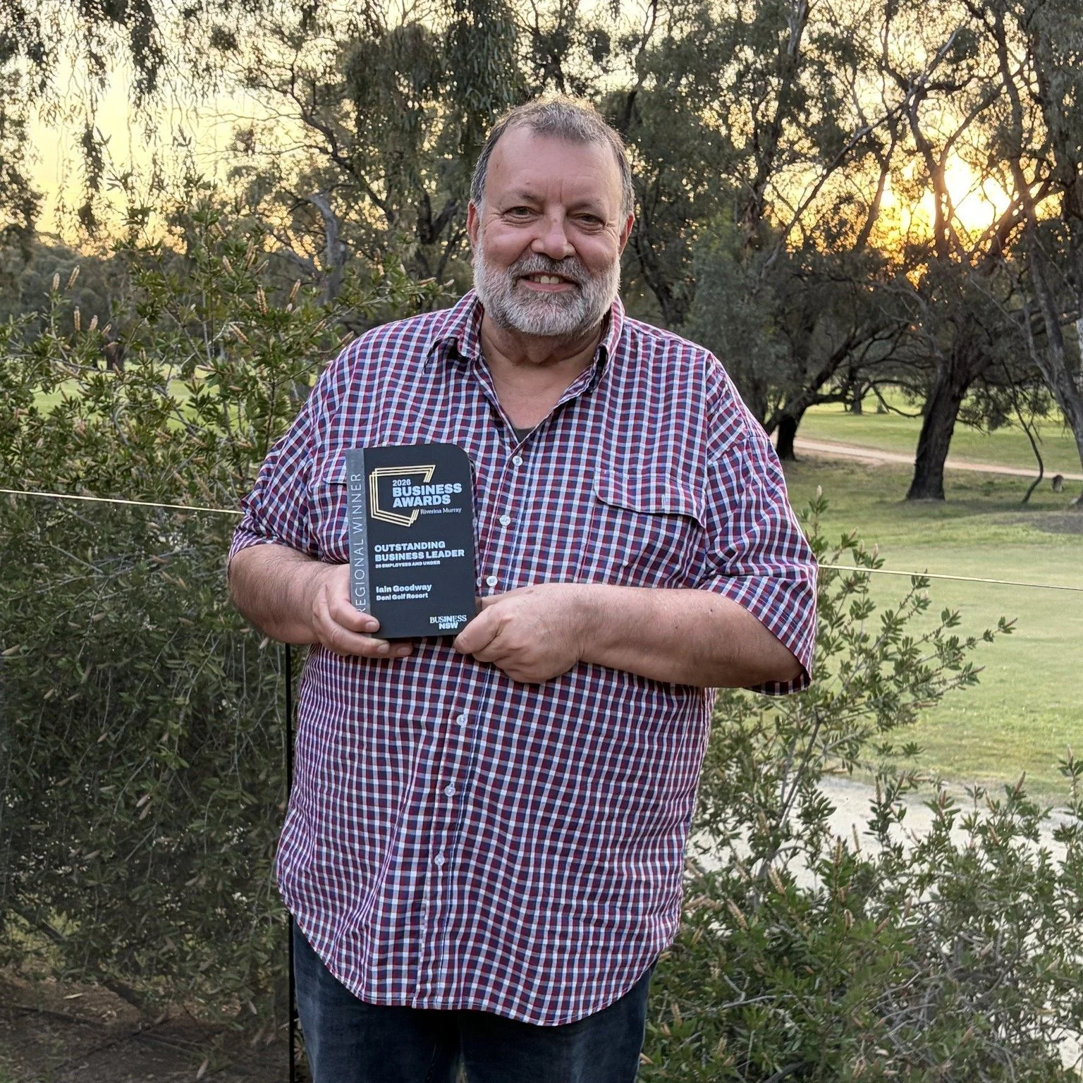 Good luck, Iain!

From all of us at Deni Golf Resort, we&rsquo;re wishing Iain the very best of luck at the NSW State Business Awards this Friday, 30 October! 

We&rsquo;re incredibly proud of all that you&rsquo;ve achieved. Whatever the outcome, bei