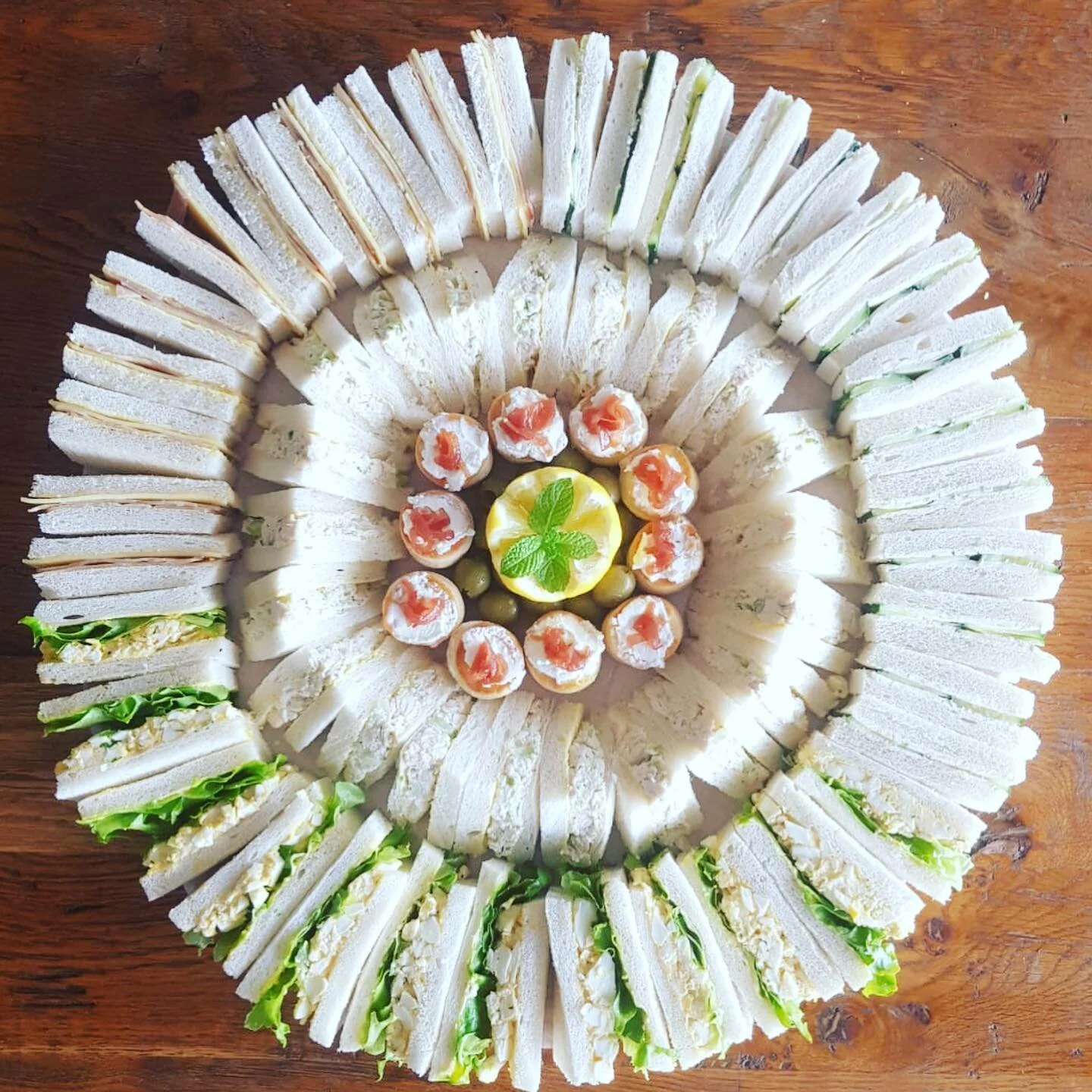 Looking for a more substantial addition for your party&rsquo;s catering? 

High Tea Sandwiches are just the thing! 

Super delicious and filling, leaving you free to hold your glass in the other hand 🥂

For orders or enquiries please DM or email us 
