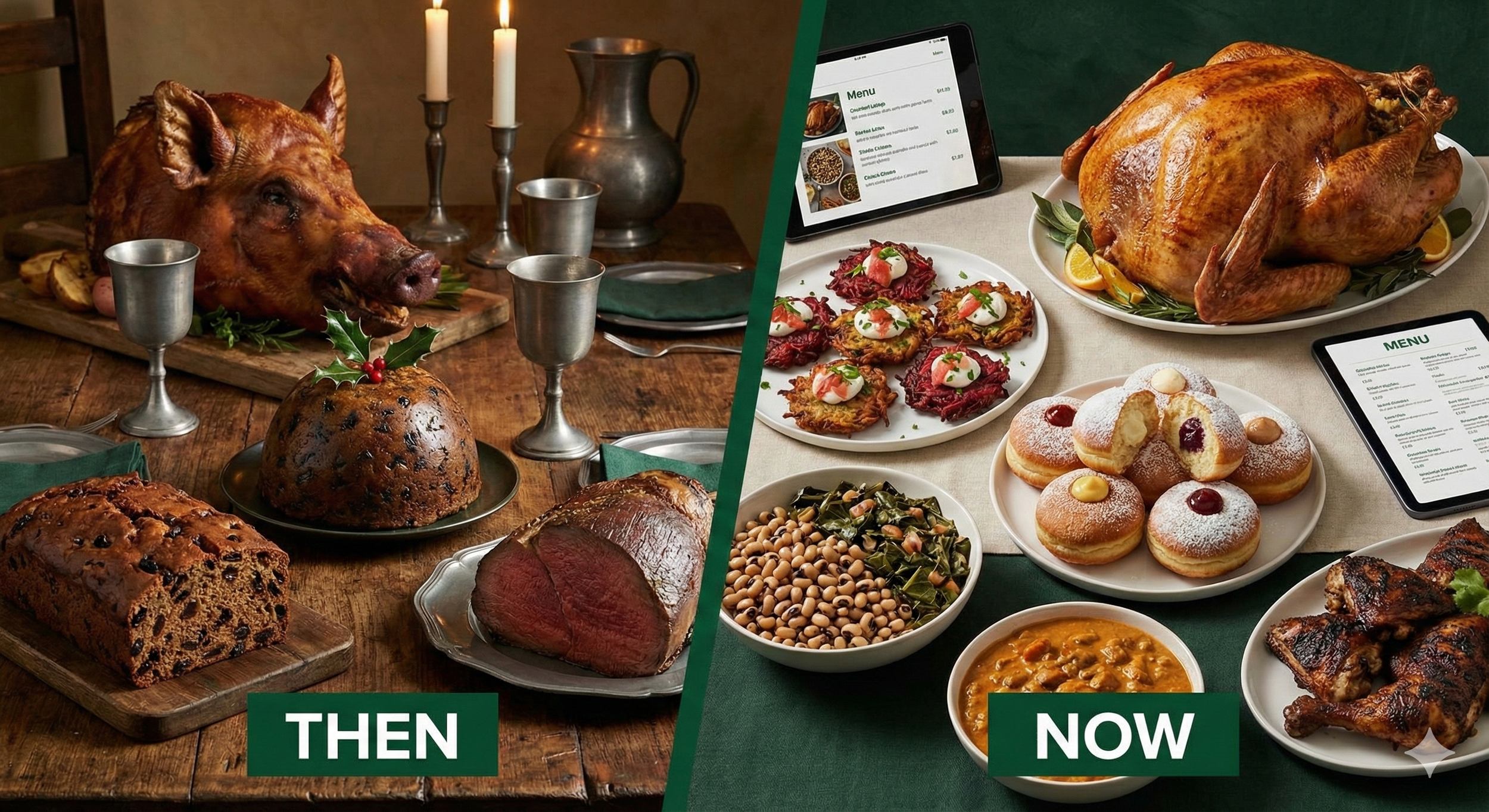 The Holiday Menu, Then and Now