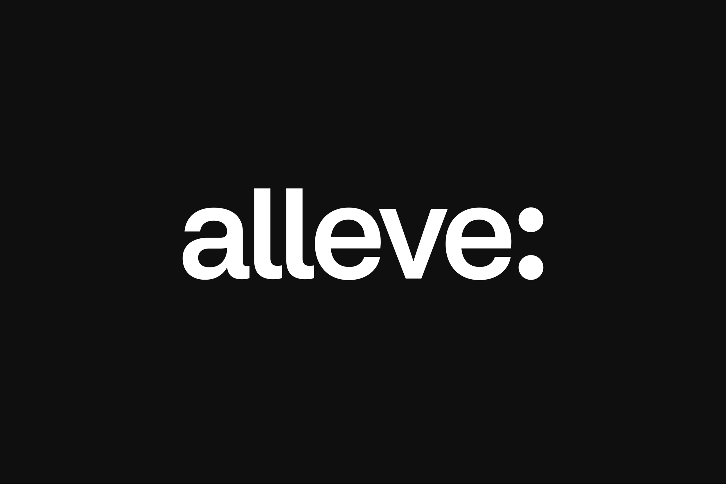 Alleve health & wellness logo – designed by Ian Whalley