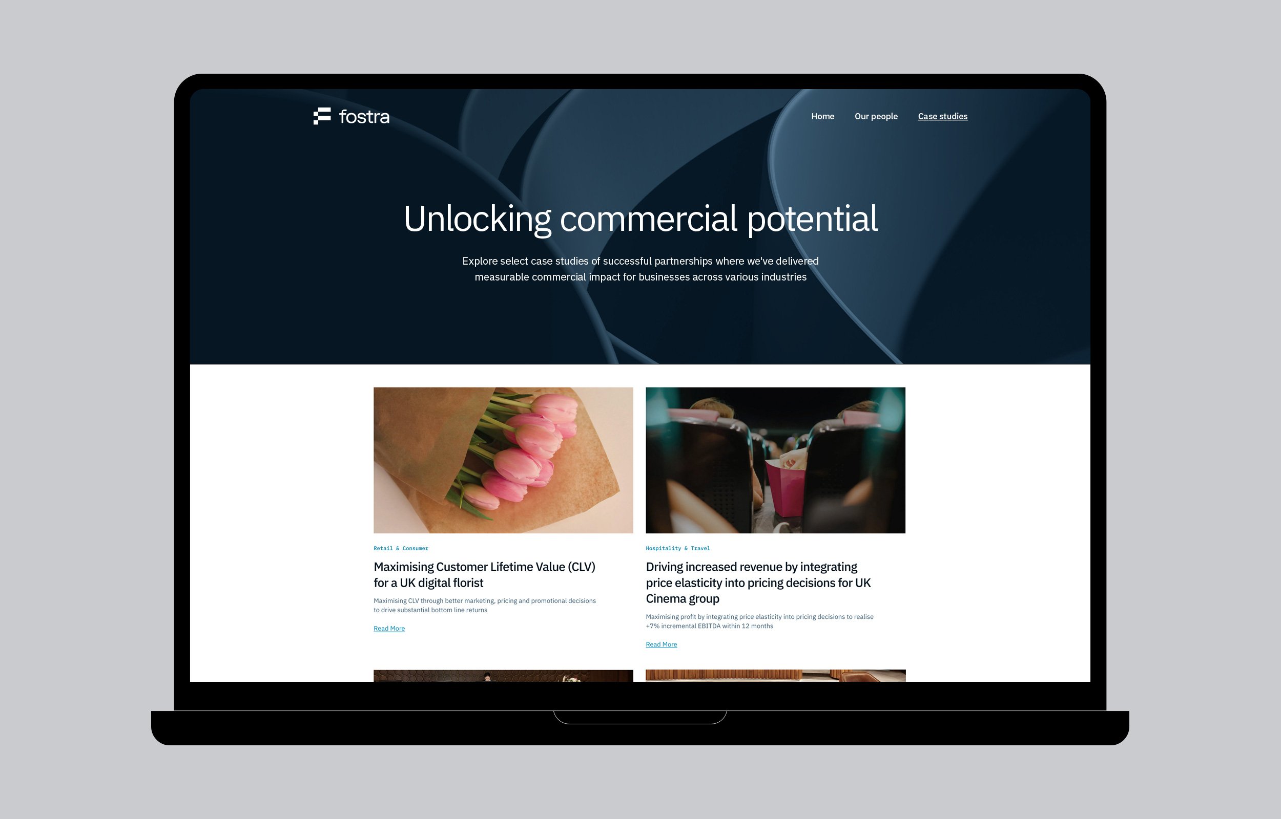 Detail of Fostra's Case Study page