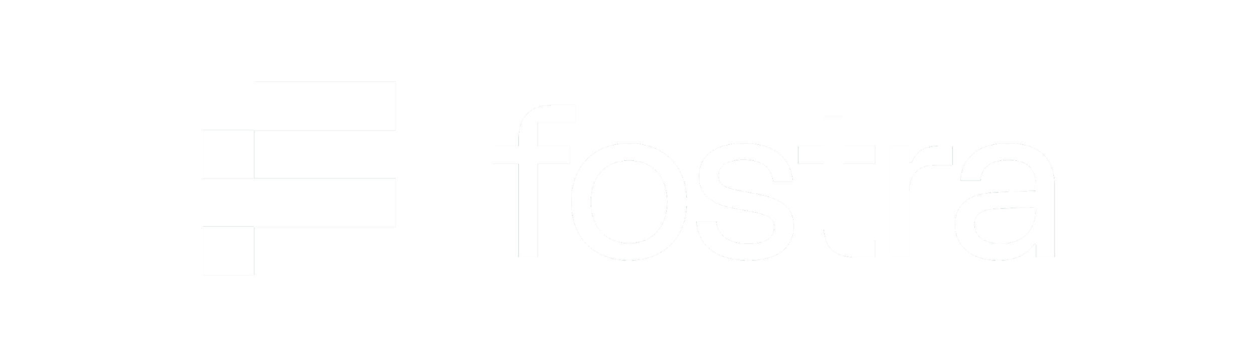 Fostra logo – white