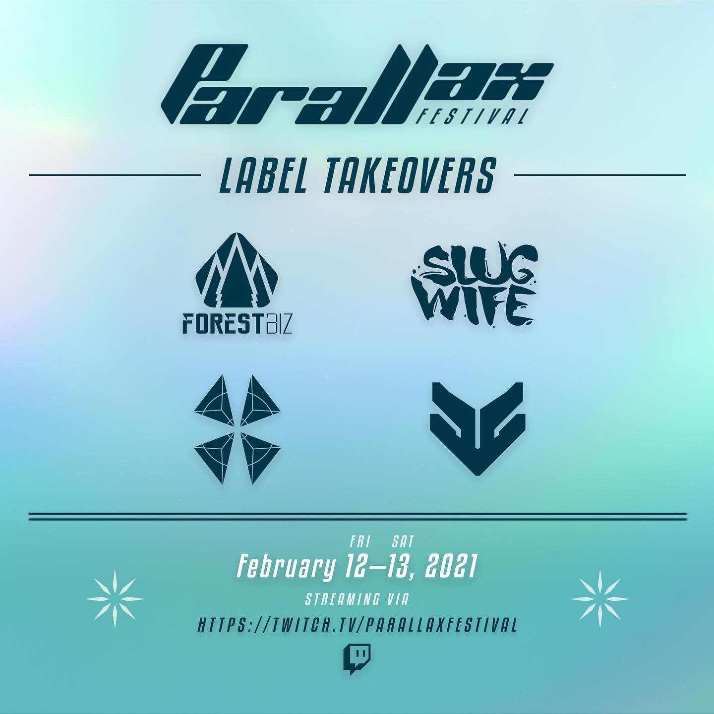 We are pleased to be apart of the next Parallax Festival alongside some good friends on February 12-13th &mdash; 4 sets from each label over 2 days, full lineup coming soon. 

@forest_biz x @sanctuarycollective_ x @_slugwife_ x VALE

Donations will b