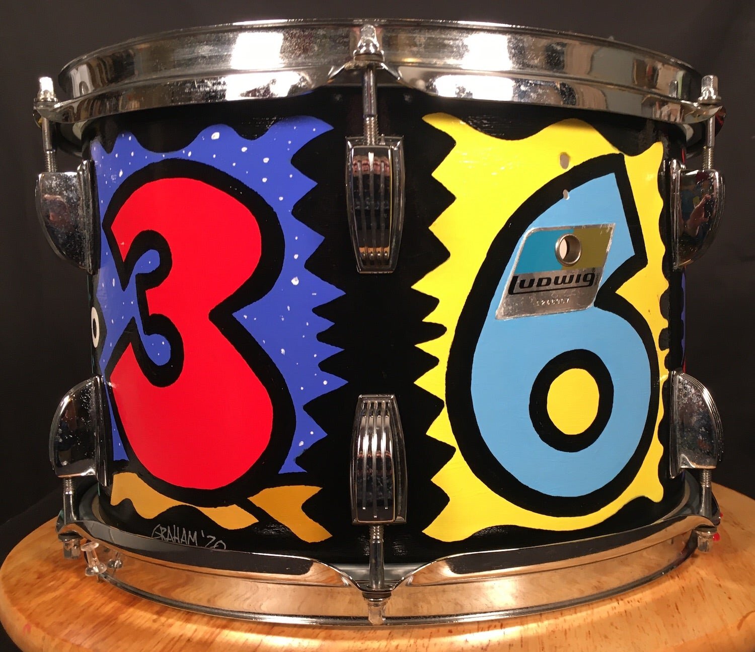PAINTED LUDWIG VISTALITE RACK TOM