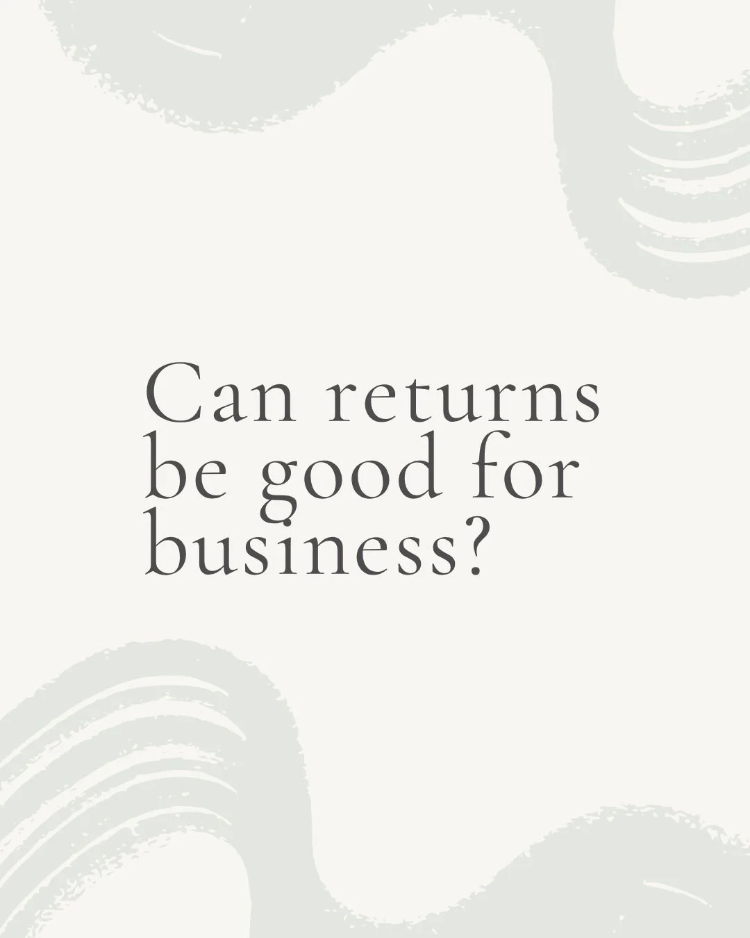 Unpopular opinion: Returns are good for ecommerce brands.

Last week I spoke on a panel about how to minimise returns to increase profit. In ecommerce, returns are often seen as a necessary evil: expensive, inconvenient, and a drain on profit.

But h