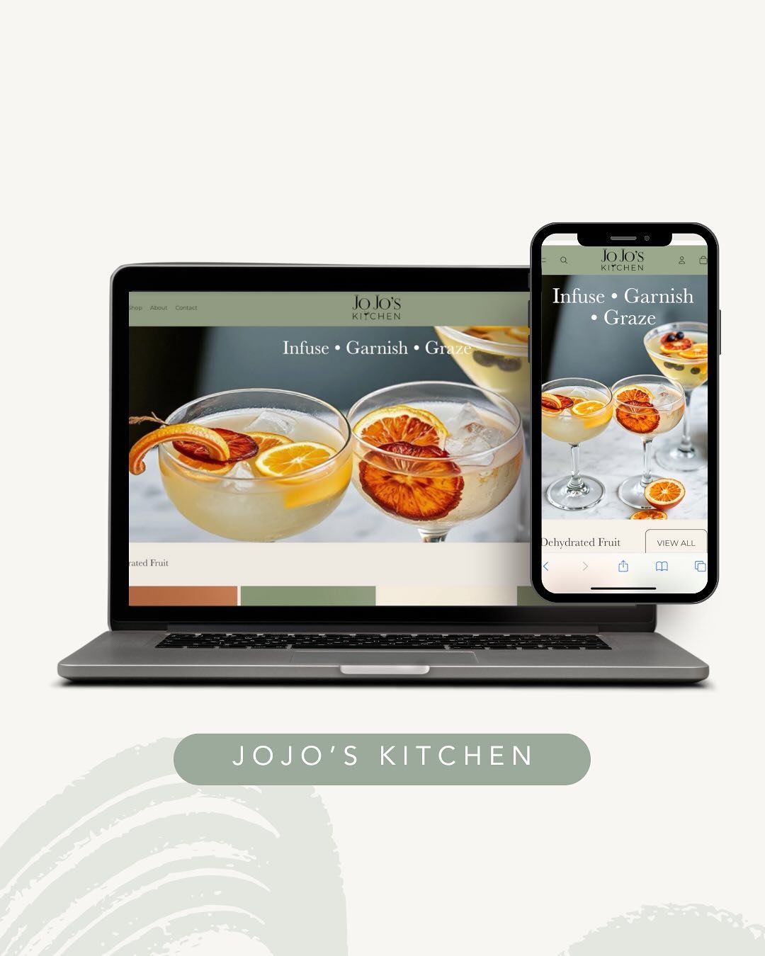 I recently launched this beautiful site for JoJo&rsquo;s Kitchen &ndash; a small business creating handcrafted dehydrated citrus slices for cocktails, mocktails, hot drinks (like mulled wine!) and grazing boards.

The brief was to create a clean, ele