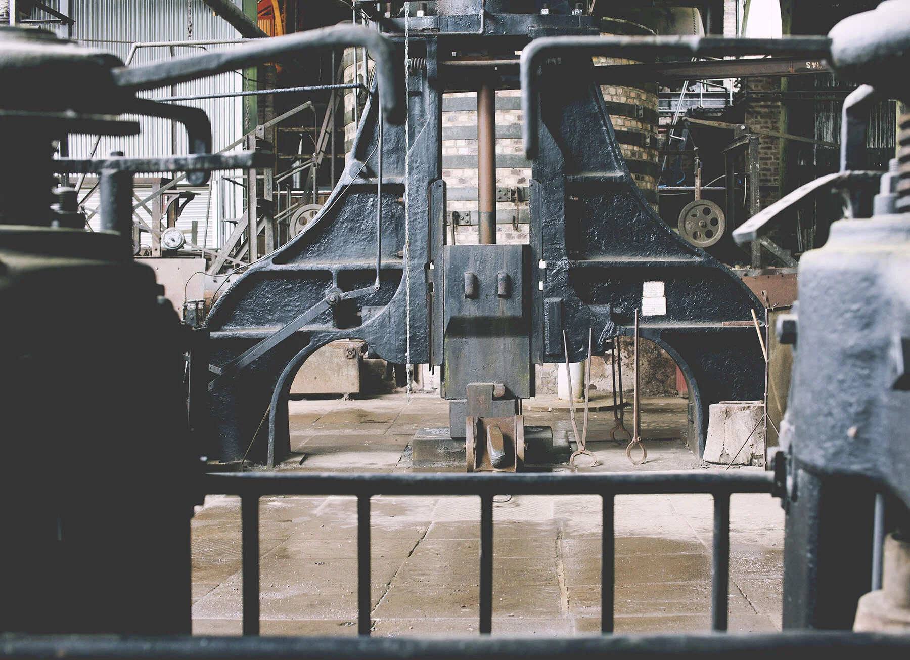 The  original Steam Hammer seen in the Iron Rolling Mill 