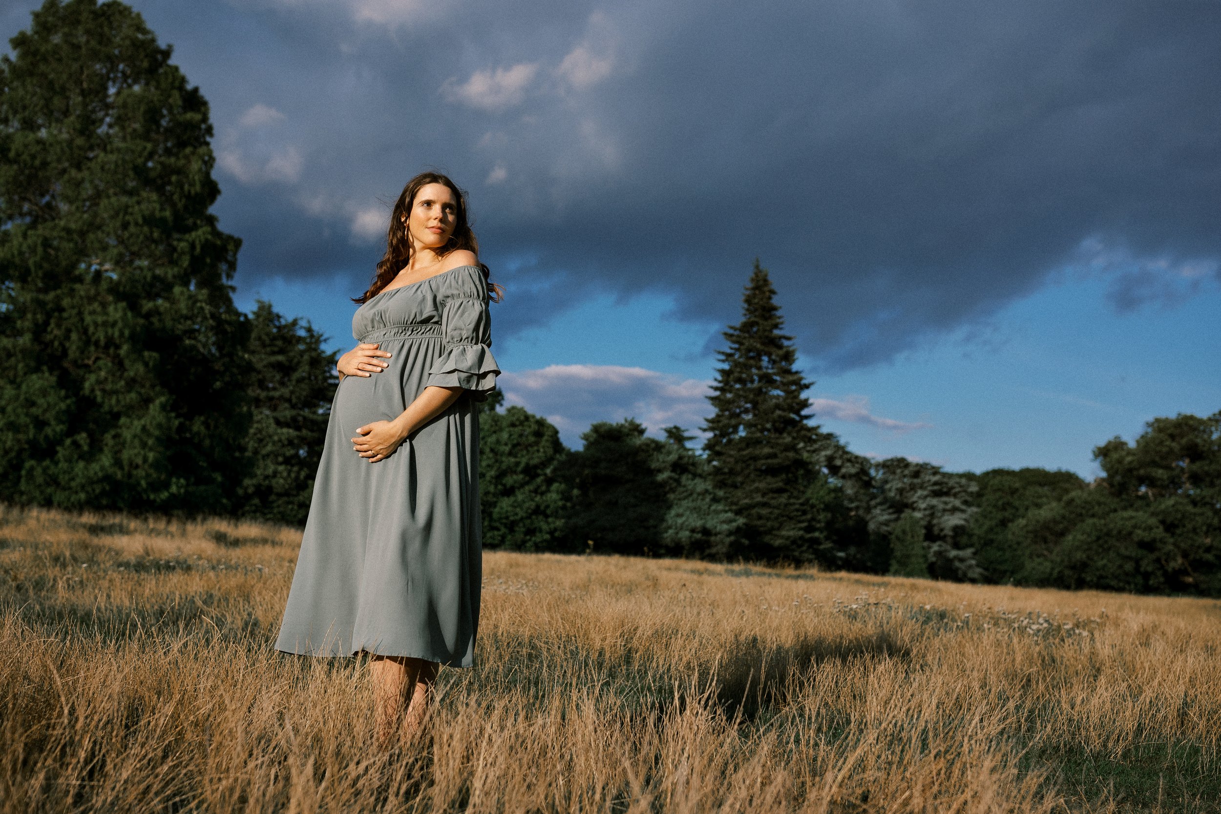 romantic pregnancy portraits on film - West London Maternity Photographer-14.jpg