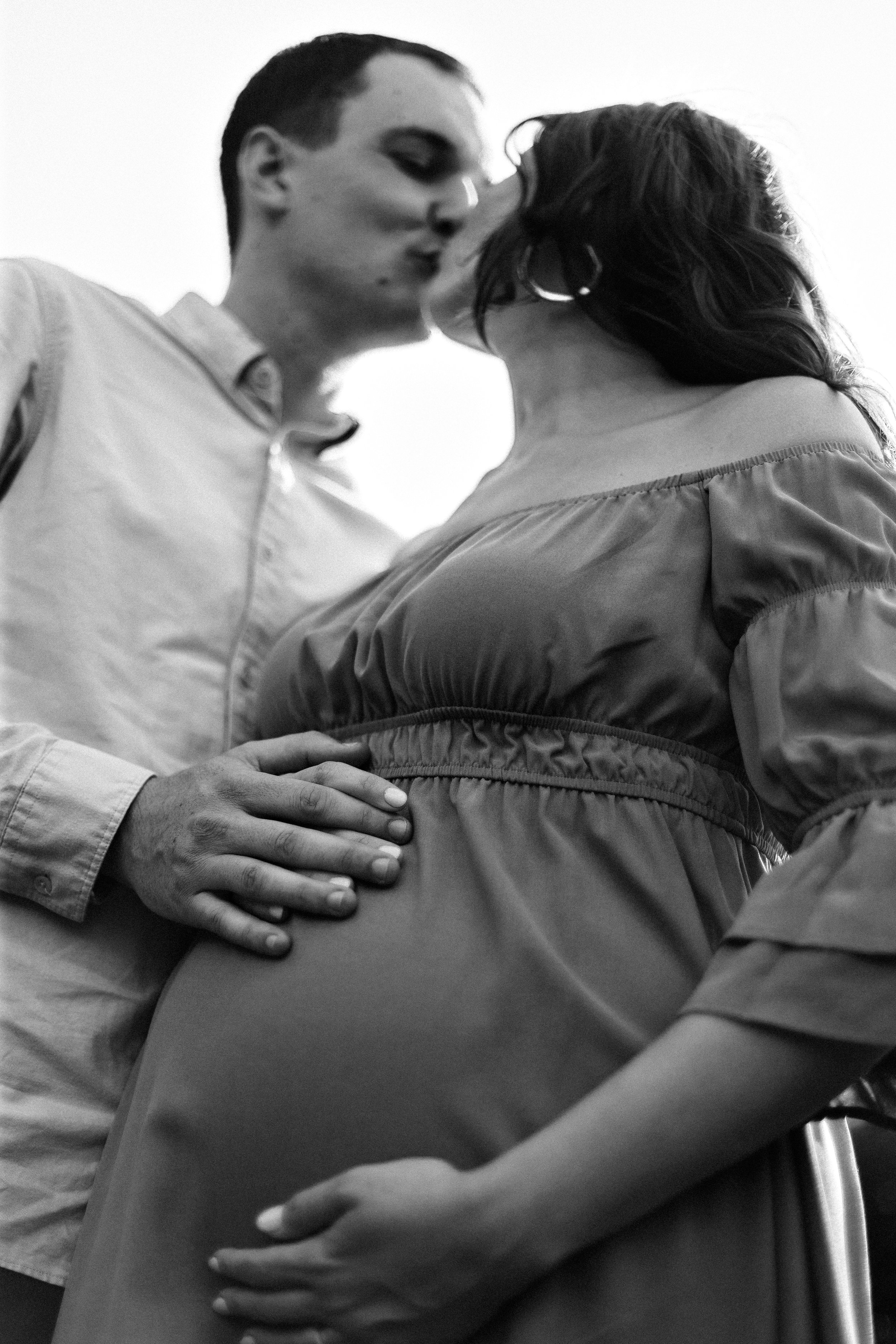 romantic pregnancy portraits on film - West London Maternity Photographer-18.jpg