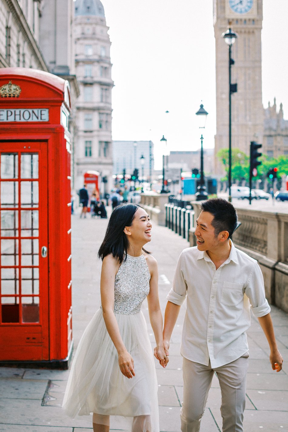  London Couple Photographer - Couples Photoshoot around Big Ben and Tower Bridge 