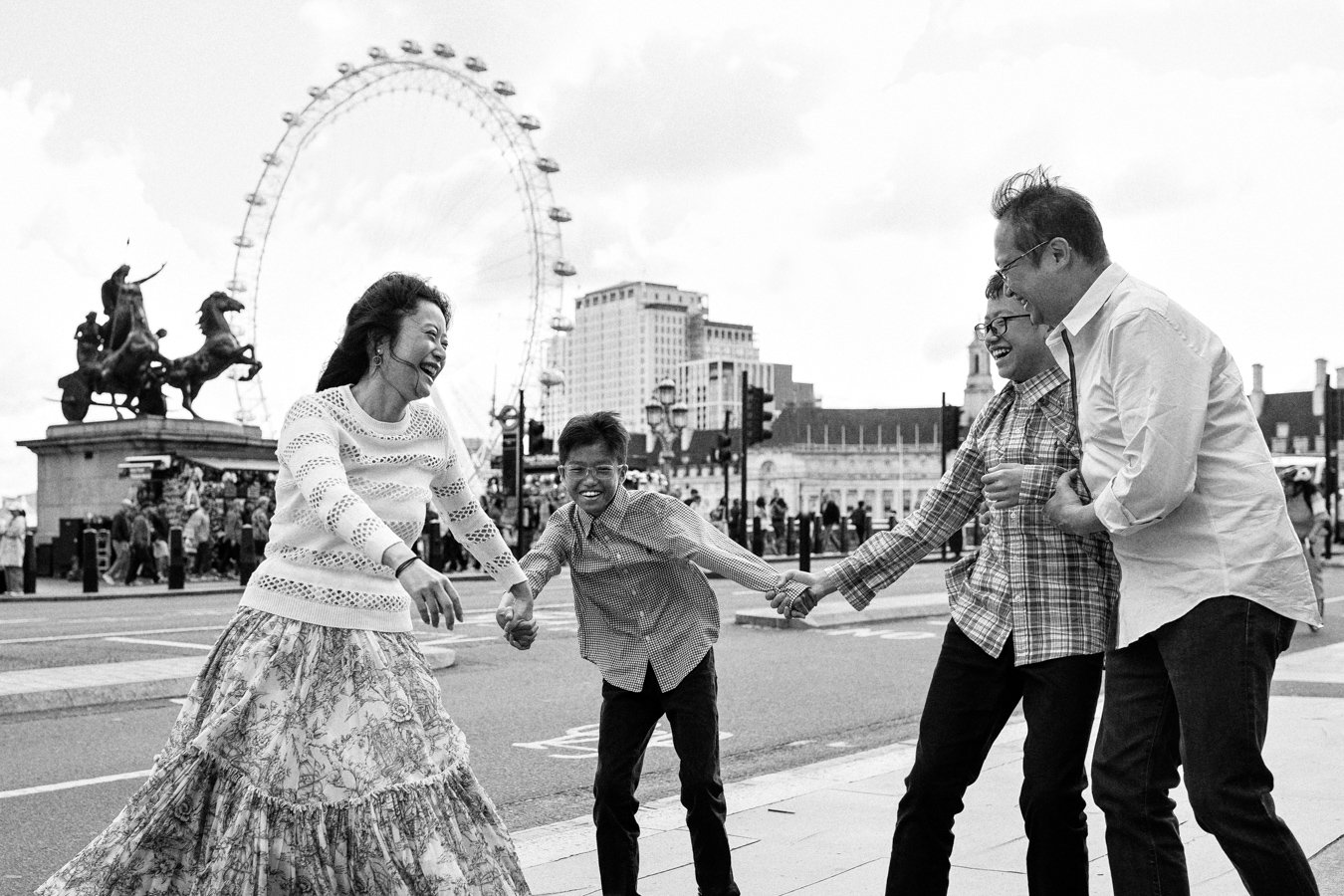 London vacation photography with tweens