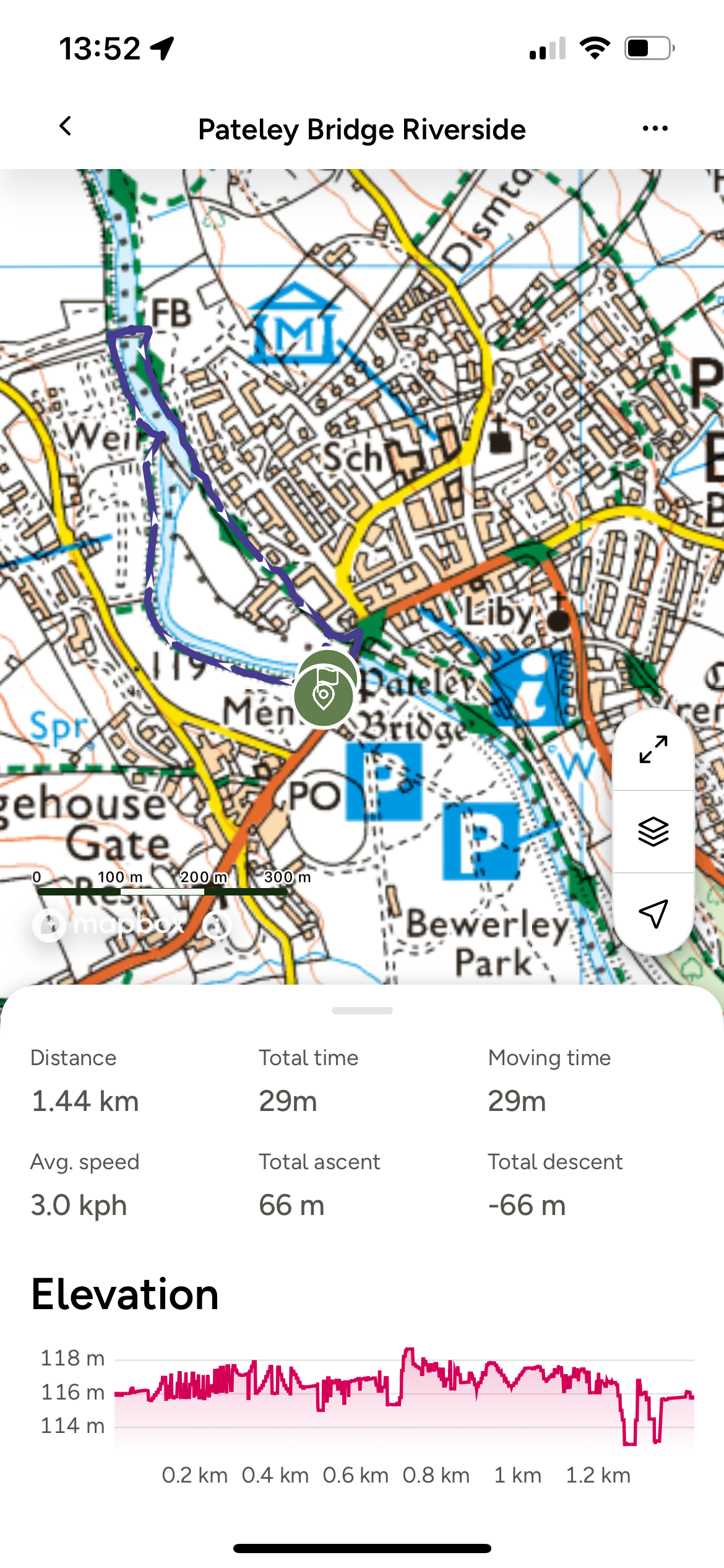 Ordnance survey map of pateley bridge