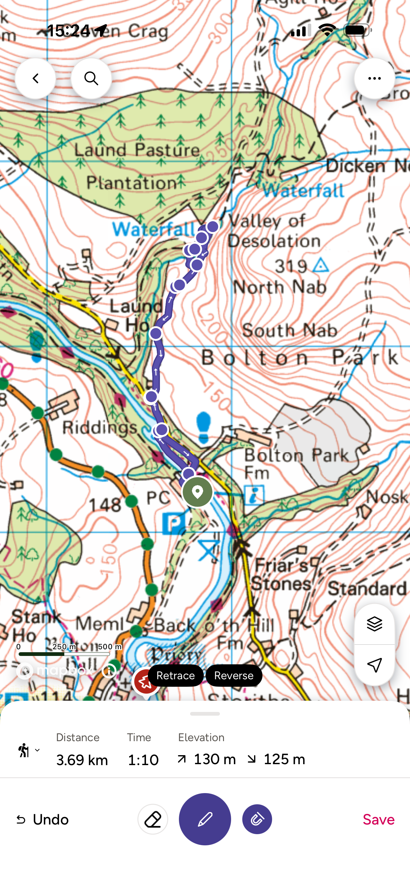 Route map of bolton abbey ordnance survey