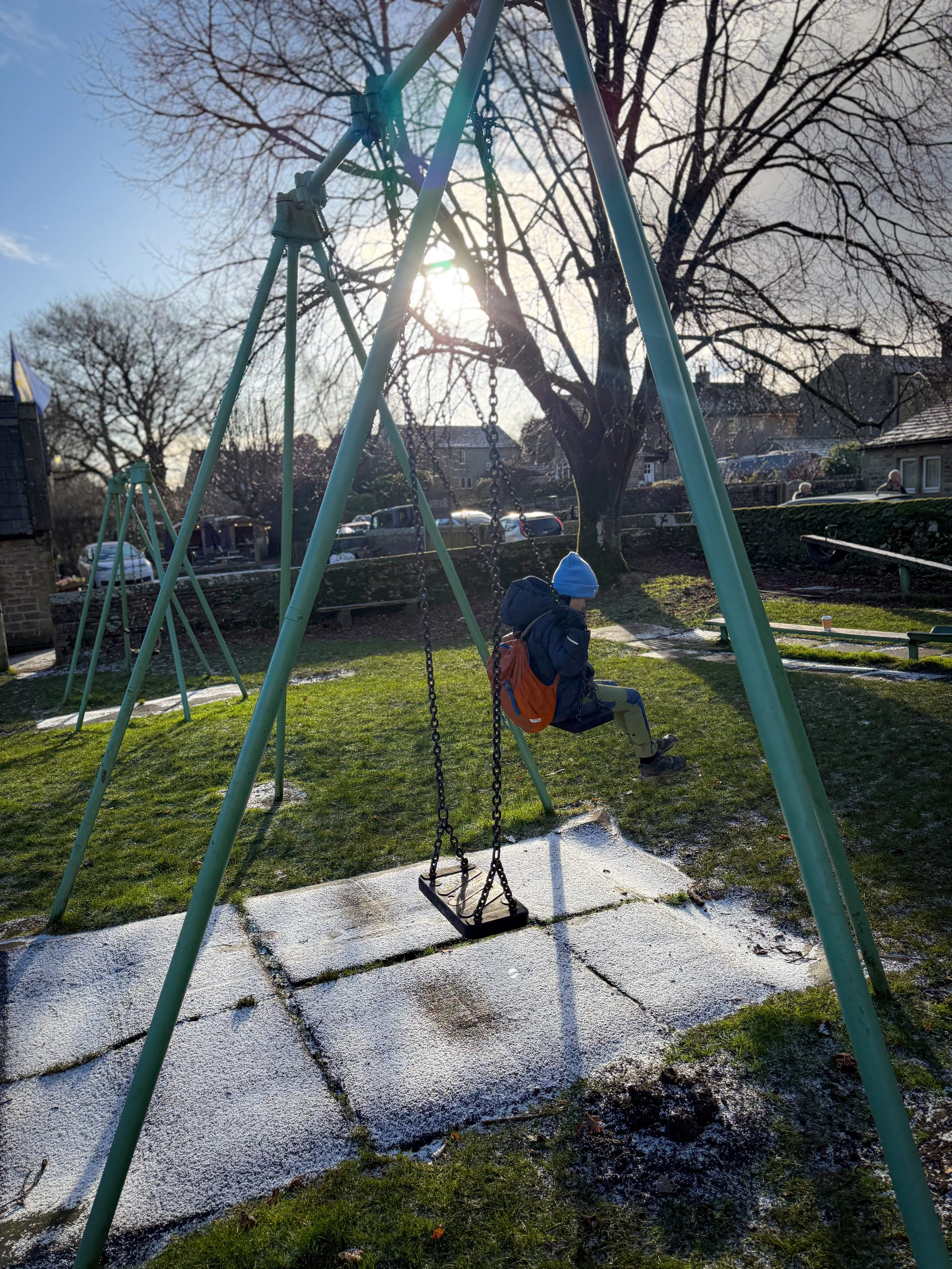 The small play area in Hebden